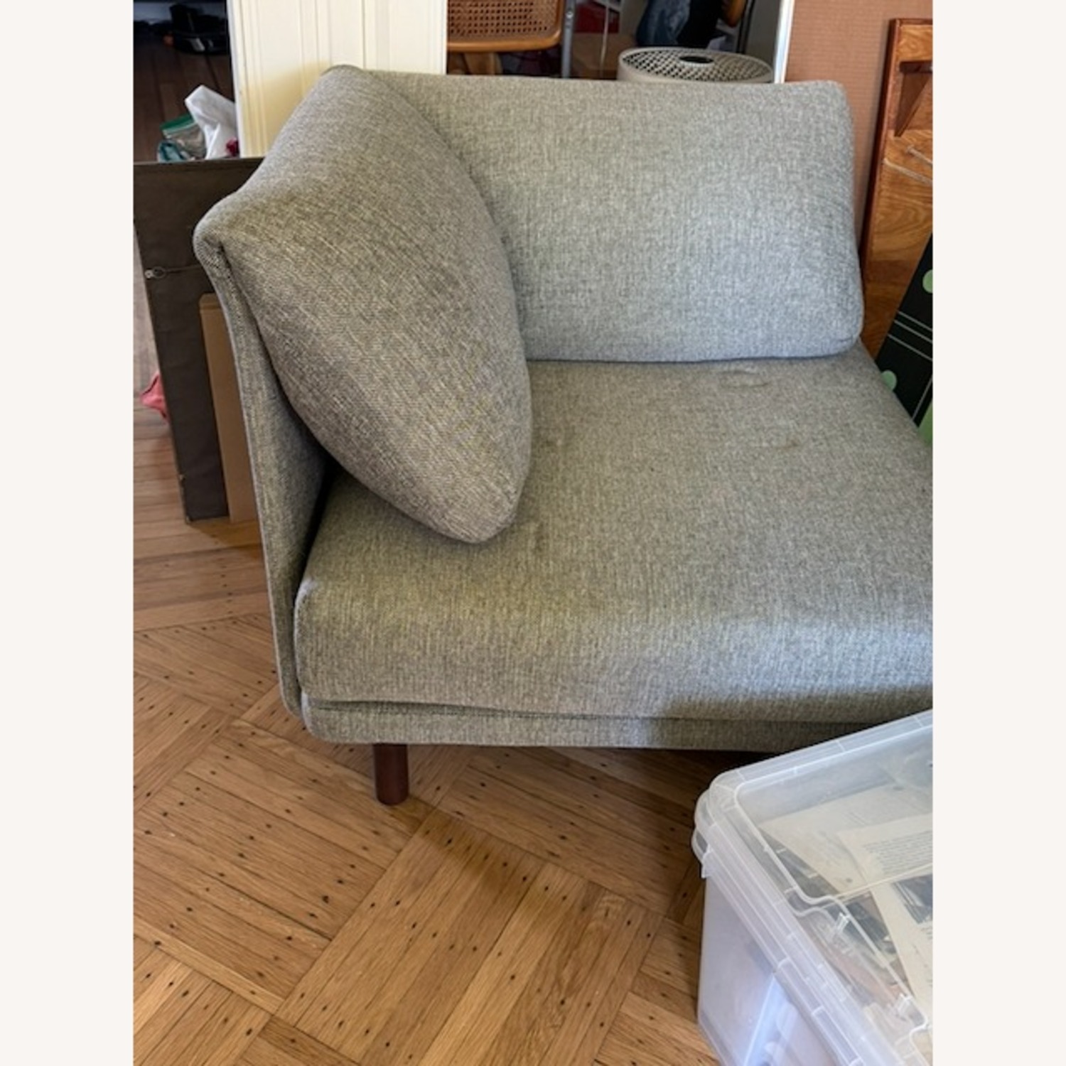 Burrow Range Light Gray Sectional Sofas+Sleep Kit - image-3