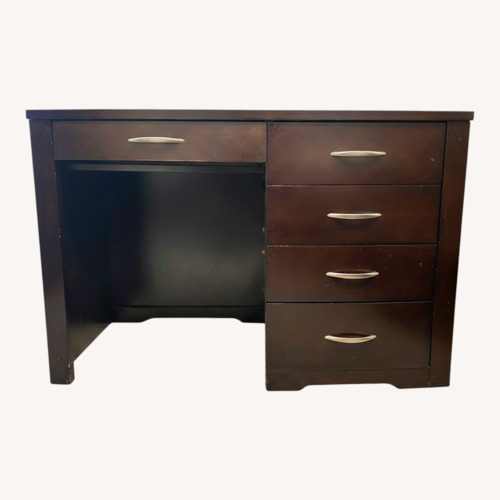 Used Dark Brown Wood Desk for sale on AptDeco