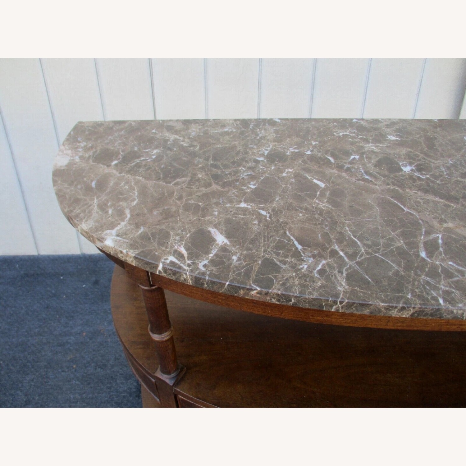 Century Furniture Marble Top Sideboard Cabinet - image-5