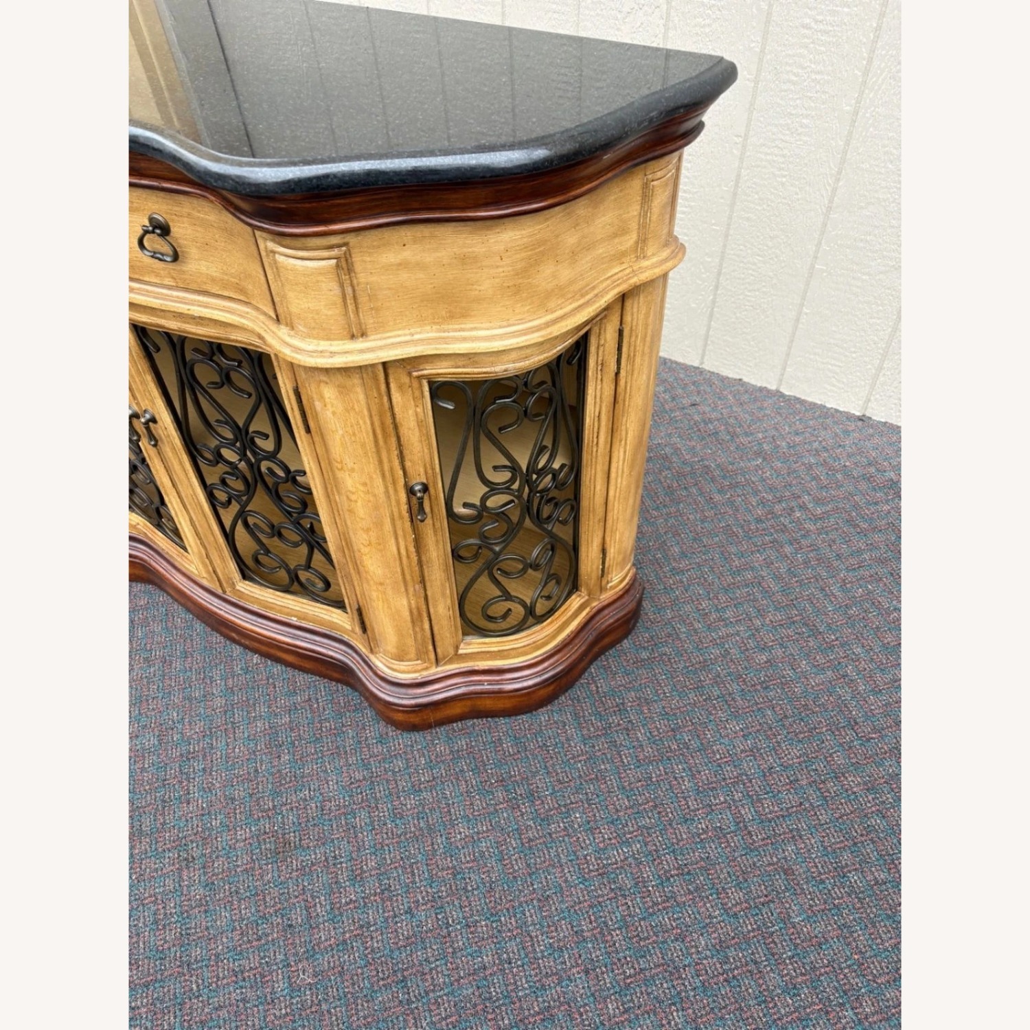 Cabinet with Granite Top and Wrought Iron Doors - image-9