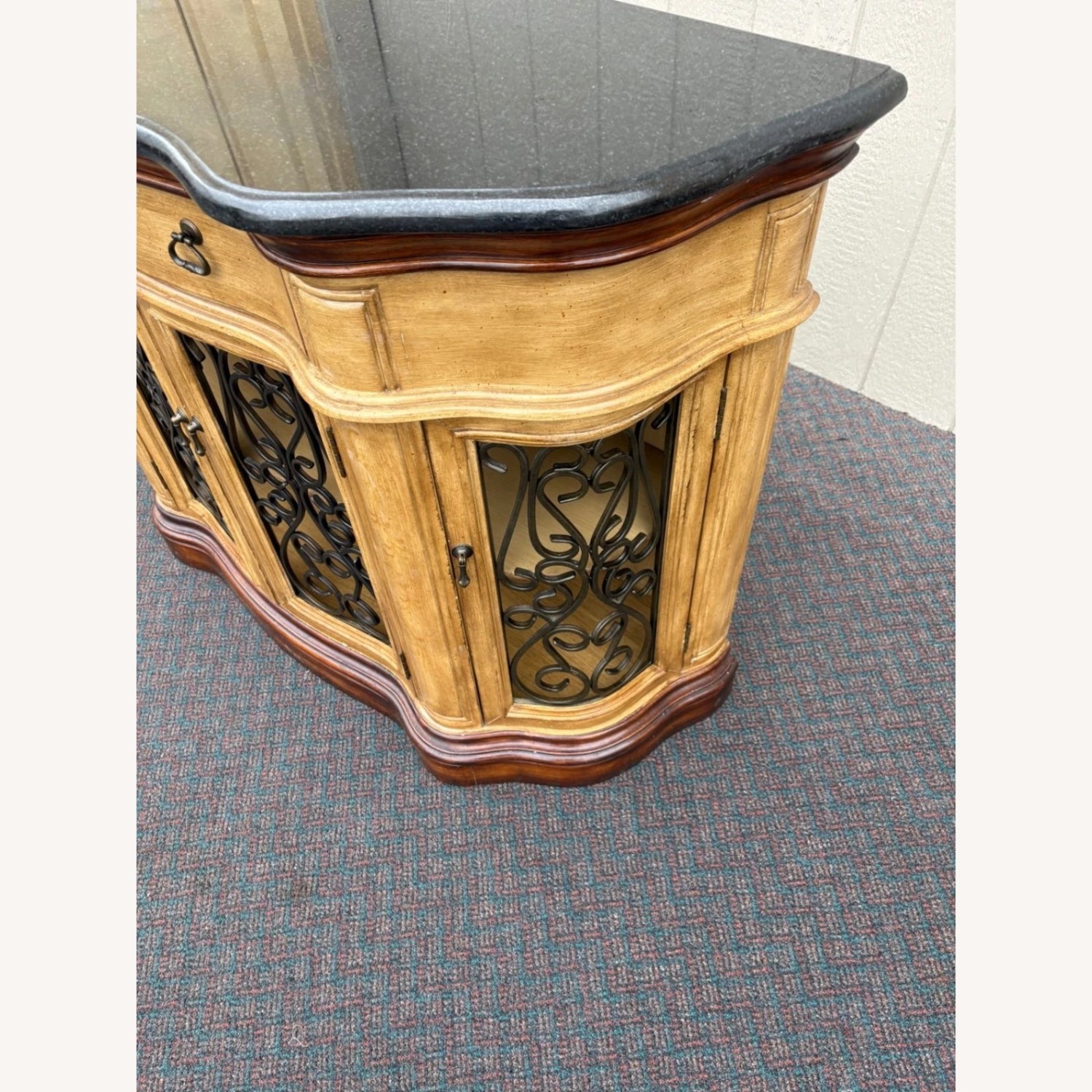 Cabinet with Granite Top and Wrought Iron Doors - image-11