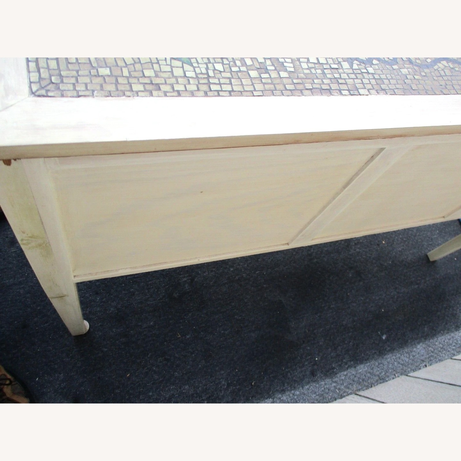 White Wood Sideboard with Wine Rack Factory Finish - image-12