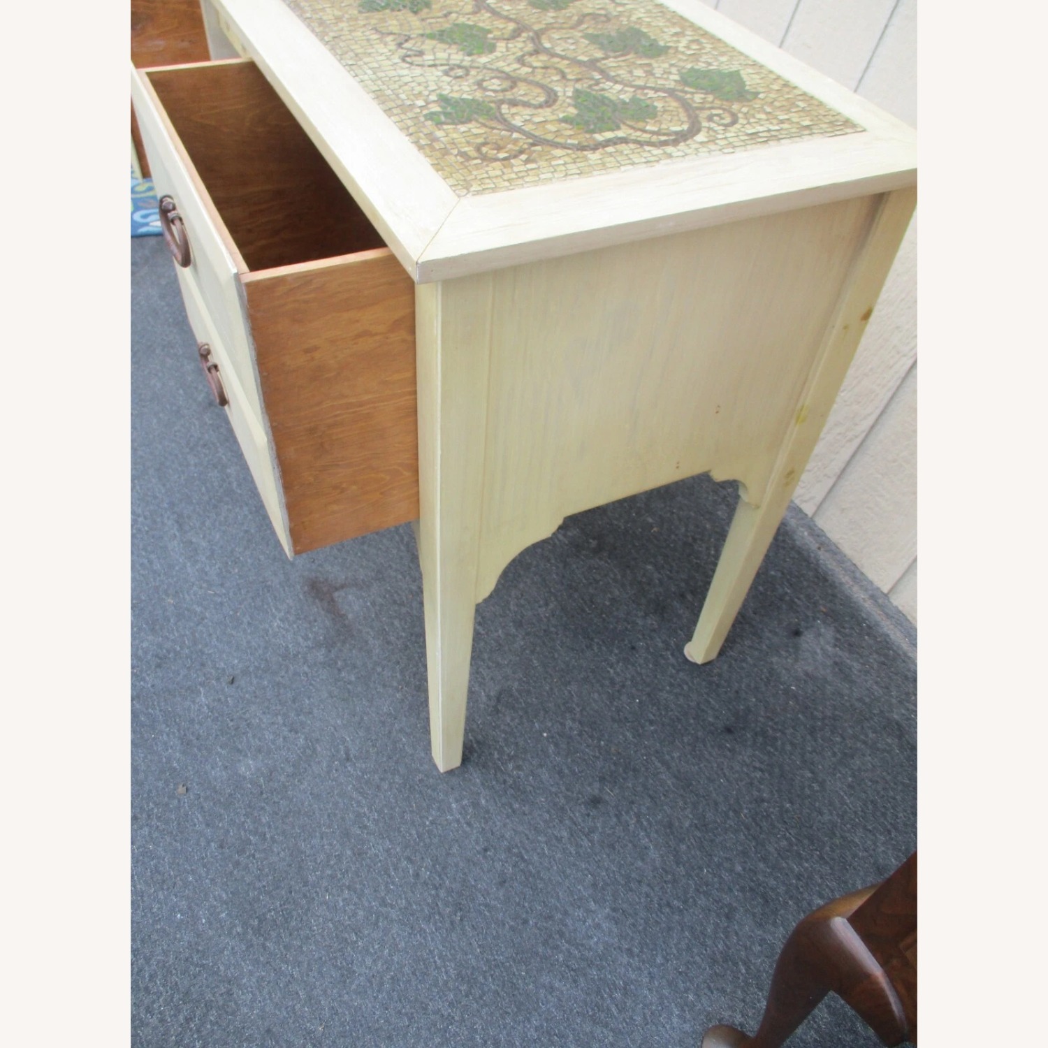 White Wood Sideboard with Wine Rack Factory Finish - image-10