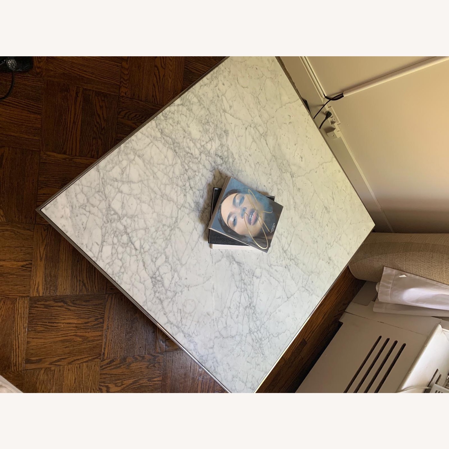 Icaro White Marble Square Coffee Table - image-4