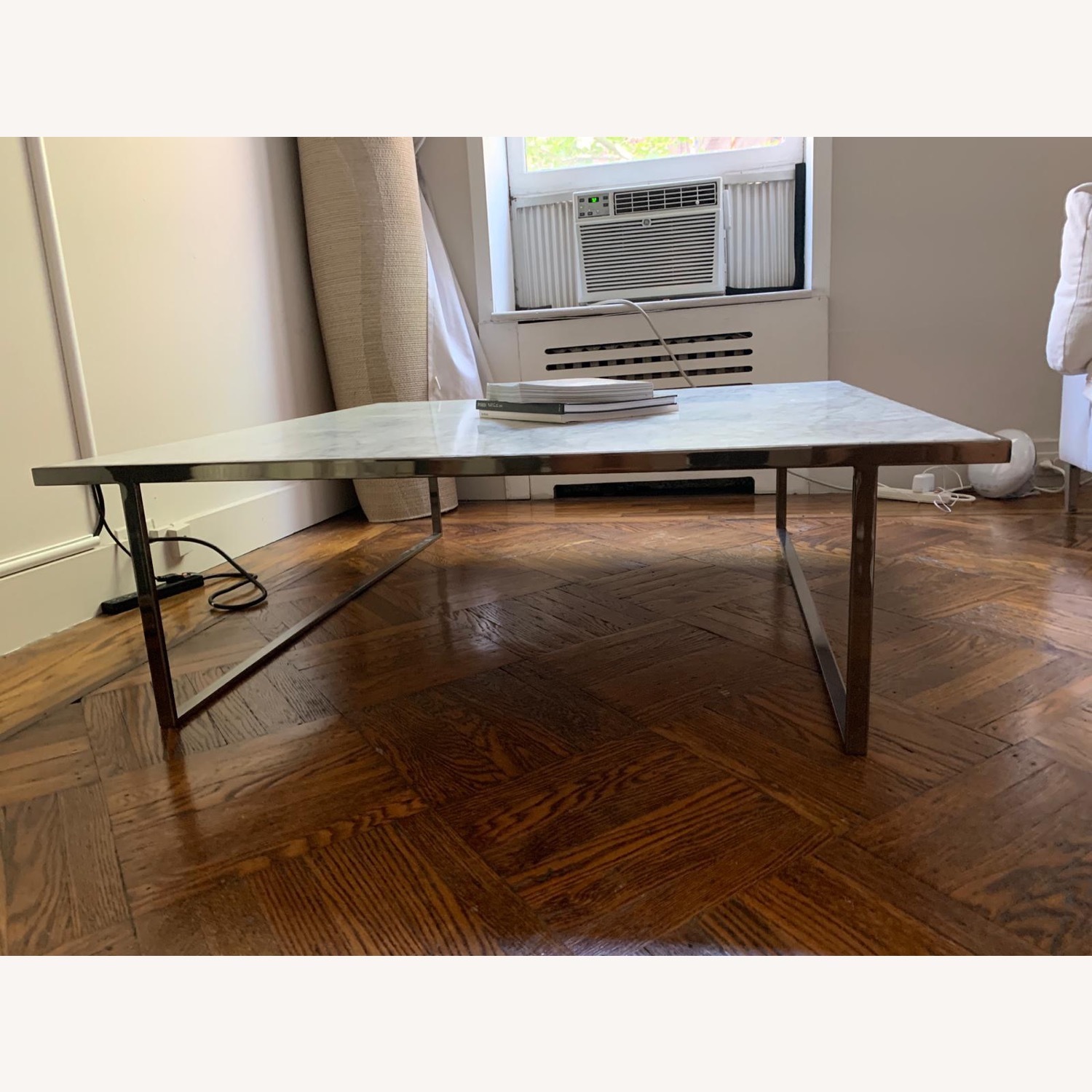 Icaro White Marble Square Coffee Table - image-5