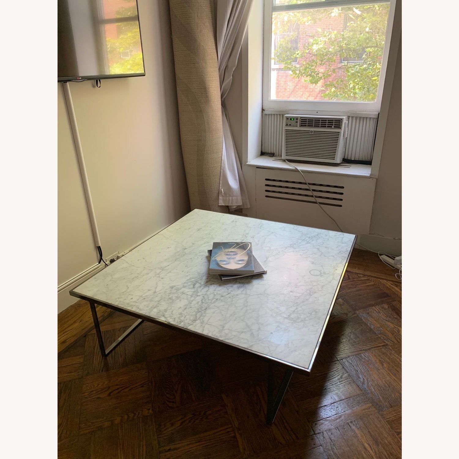 Icaro White Marble Square Coffee Table - image-8