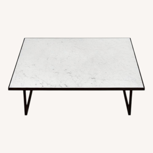 Used Icaro White Marble Square Coffee Table for sale on AptDeco