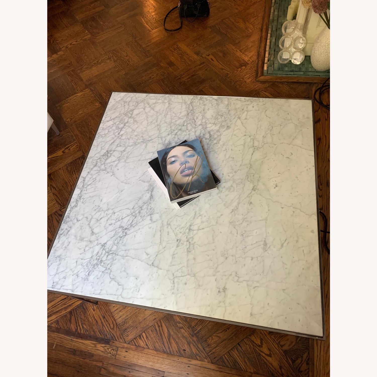 Icaro White Marble Square Coffee Table - image-6