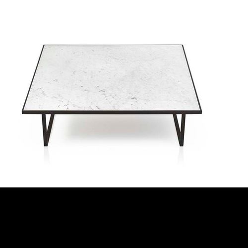 Used Icaro White Marble Square Coffee Table for sale on AptDeco