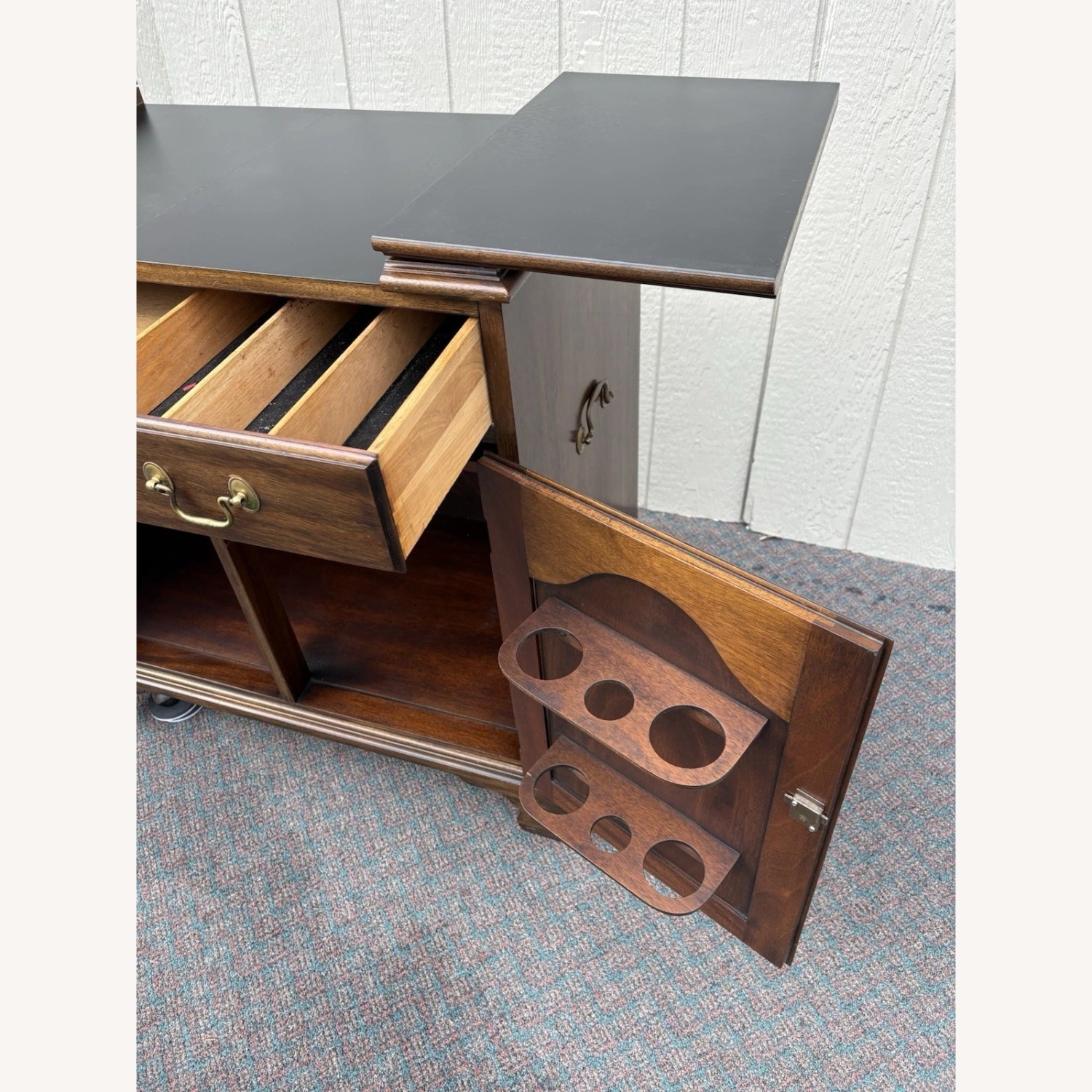 Henkel Harris Cherry Bar Cart Sideboard - image-4