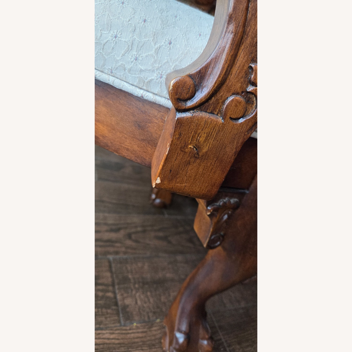 Vintage Wood Dining Set W 2 Extensions. Sits 6-12  - image-7