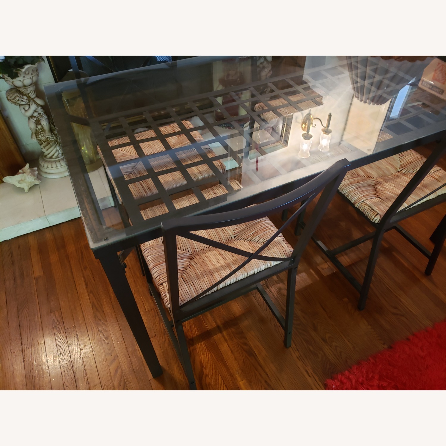 IKEA GRANAS Black Glass Dining Set - image-4