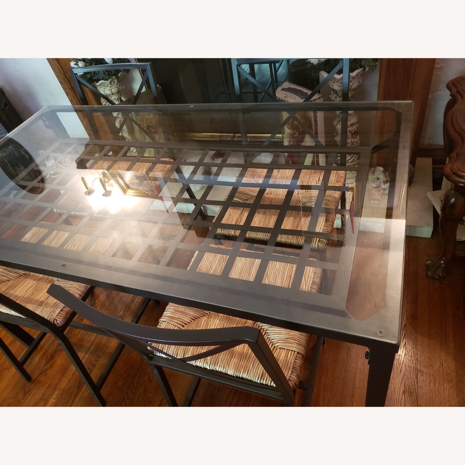IKEA GRANAS Black Glass Dining Set - image-3