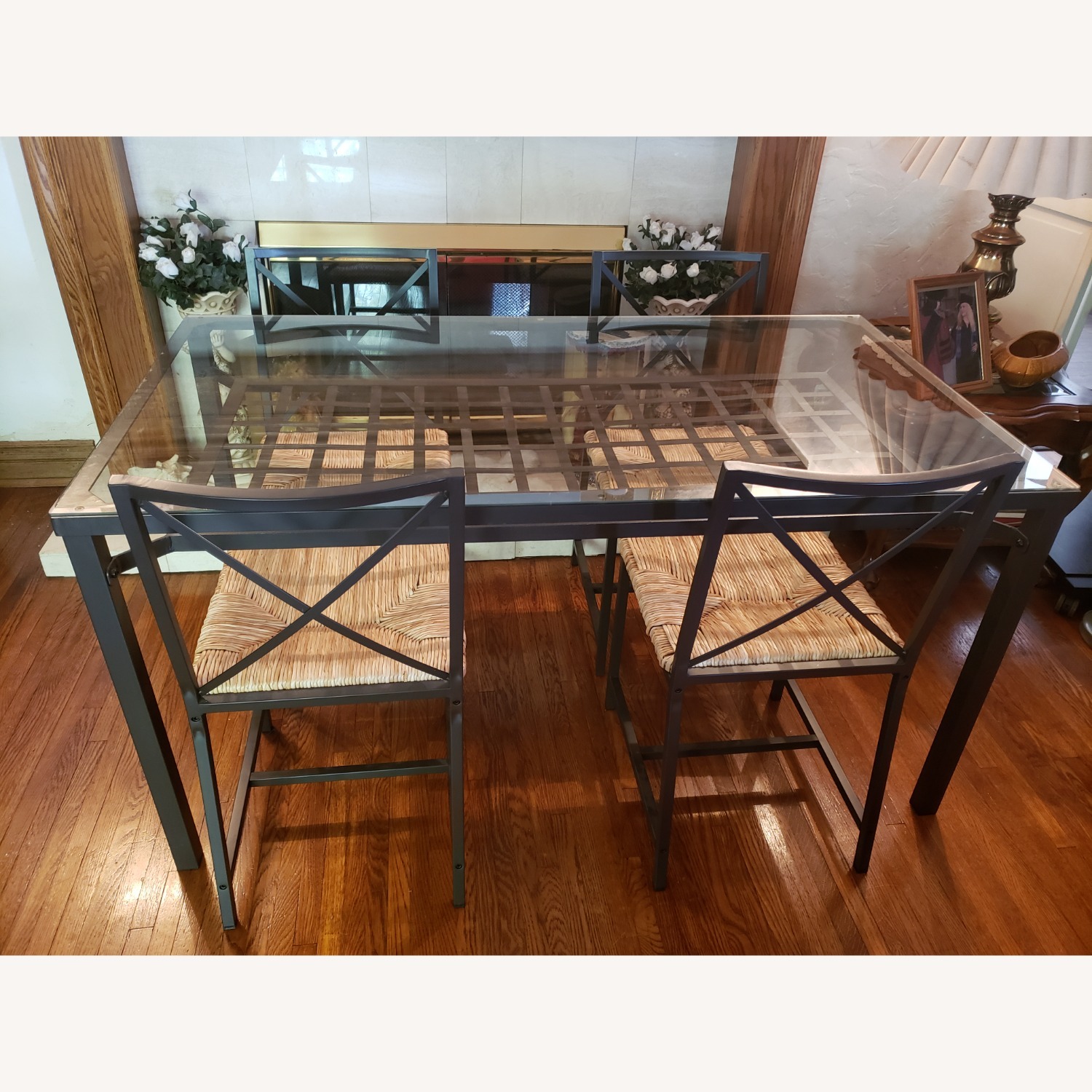 IKEA GRANAS Black Glass Dining Set - image-2