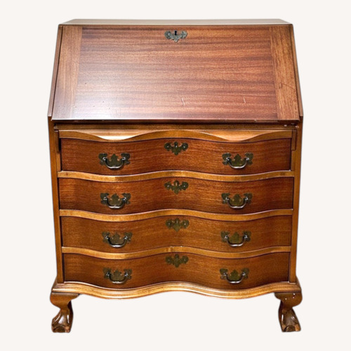 Used Antique Dark Brown Wood Chest for sale on AptDeco