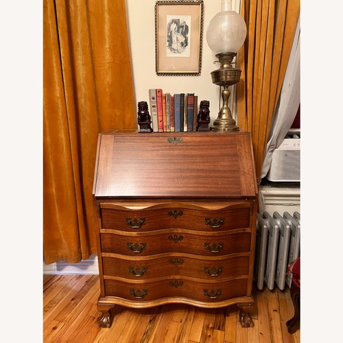 Used Antique Dark Brown Wood Chest for sale on AptDeco