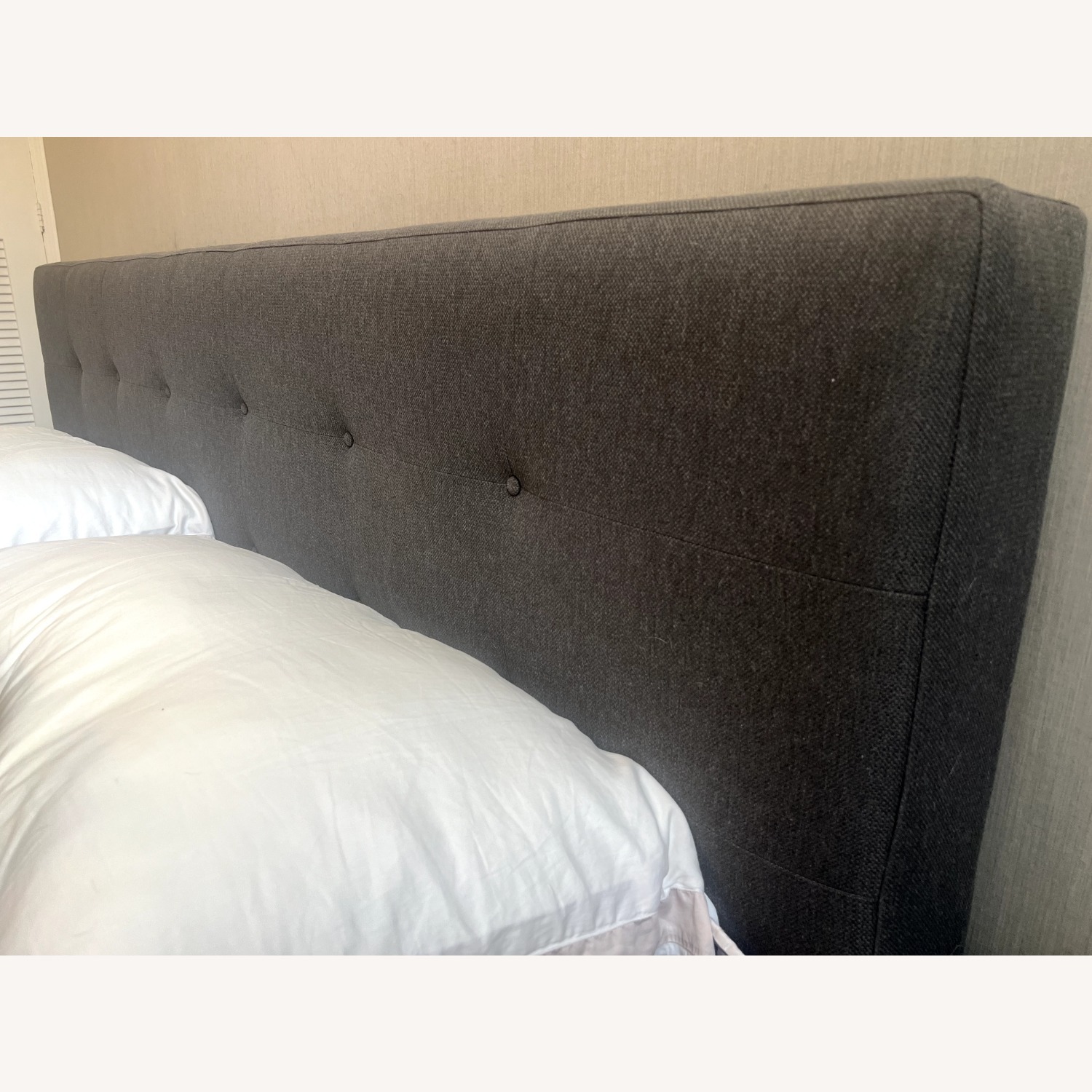 Crate & Barrel Tate 45" Upholstered King Bed - image-3