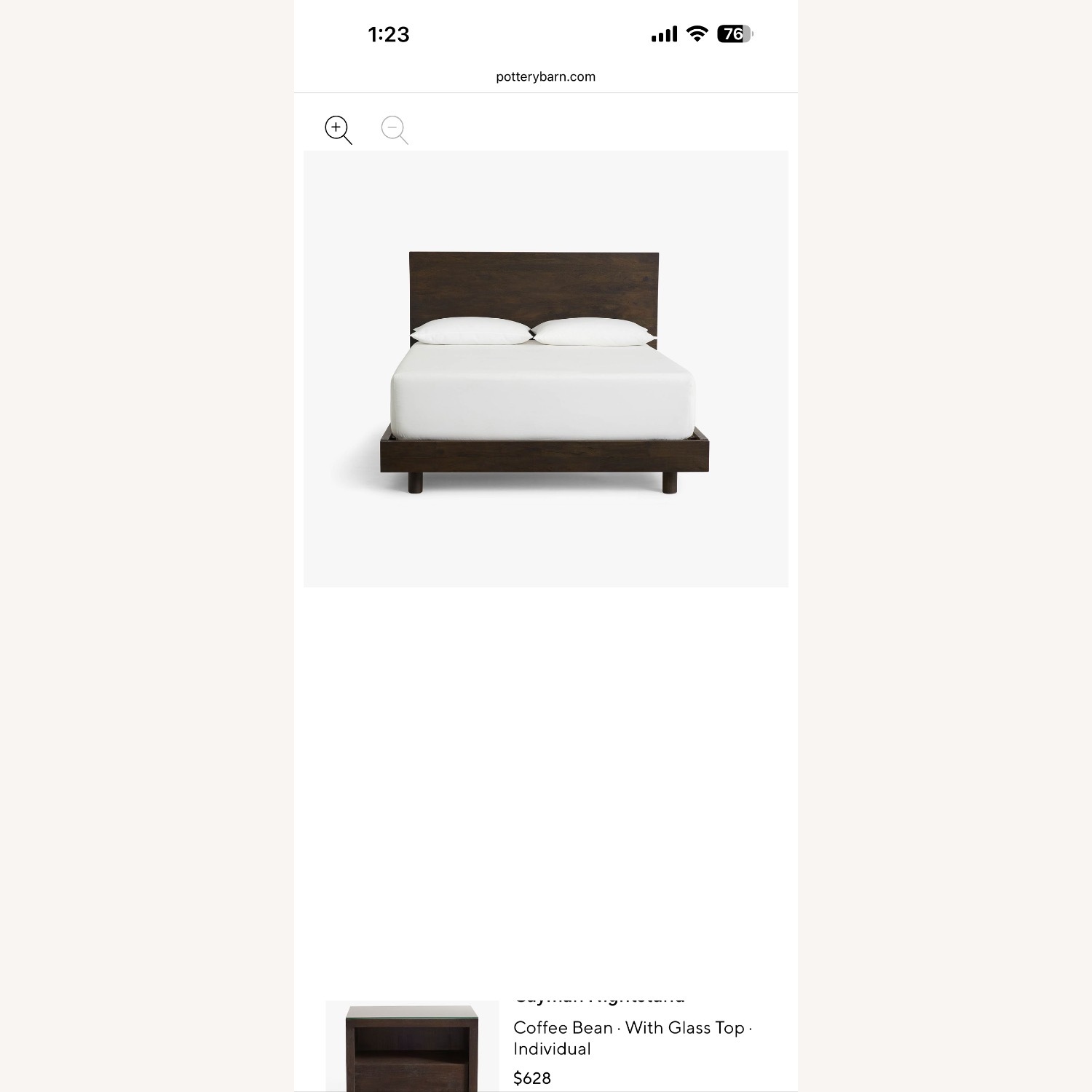 Pottery Barn Cayman Dark Brown Wood King Bed - image-5