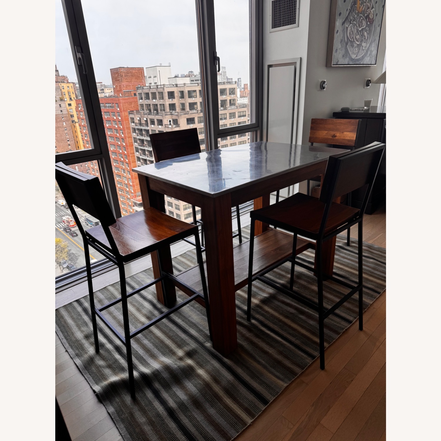 West Elm Metal and Wood Dining Set - image-1