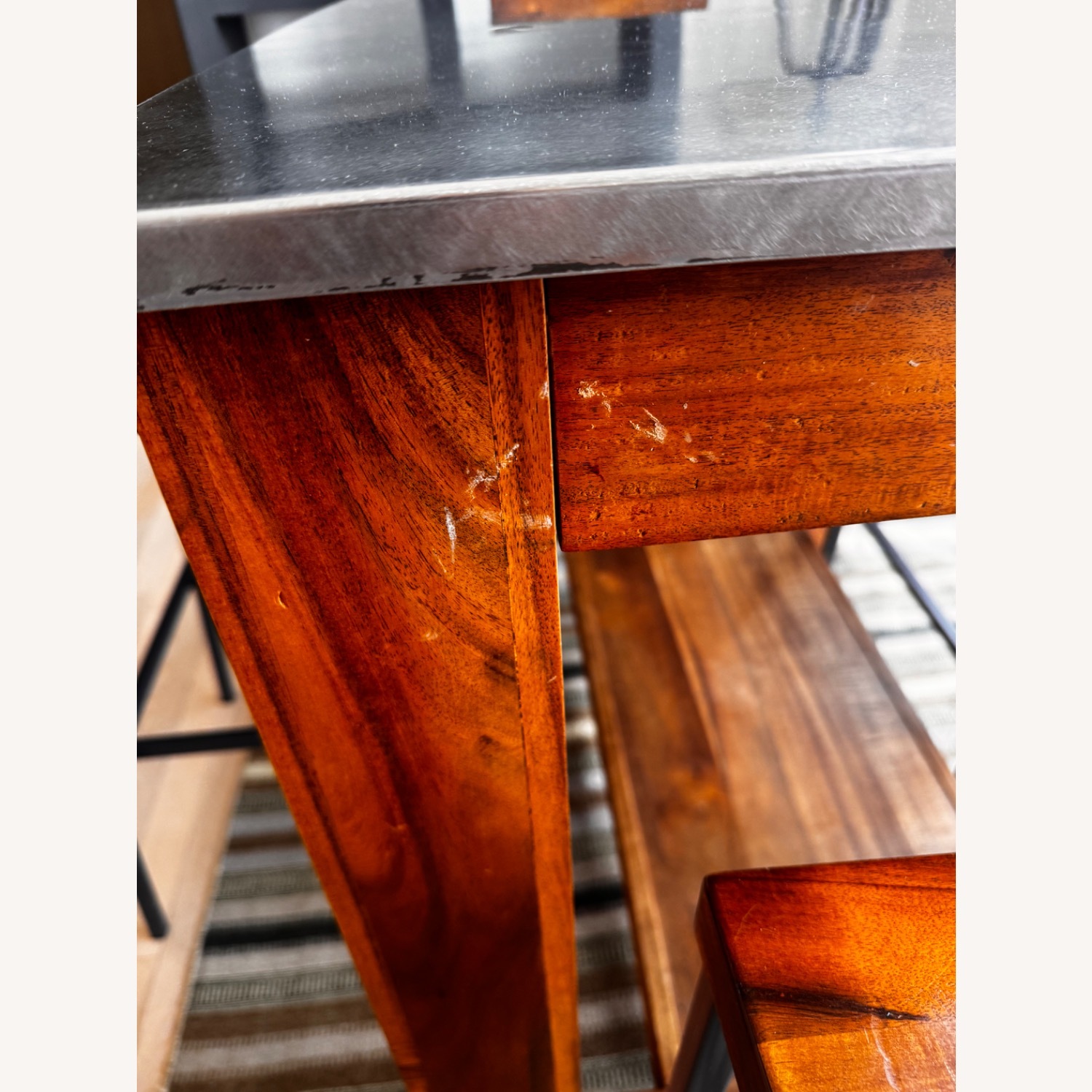 West Elm Metal and Wood Dining Set - image-3