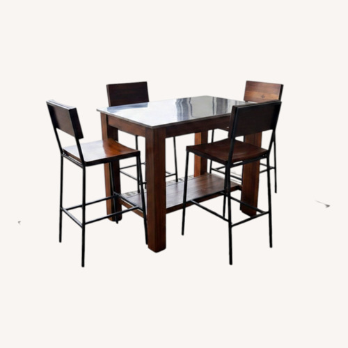 Used West Elm Metal and Wood Dining Set for sale on AptDeco