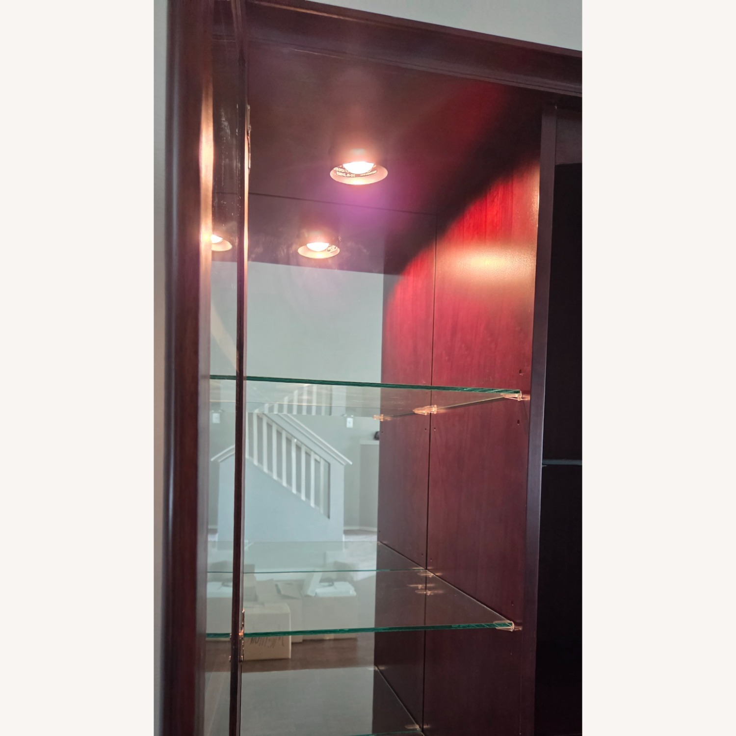 Dark Brown Wood Curio Cabinet  - image-4