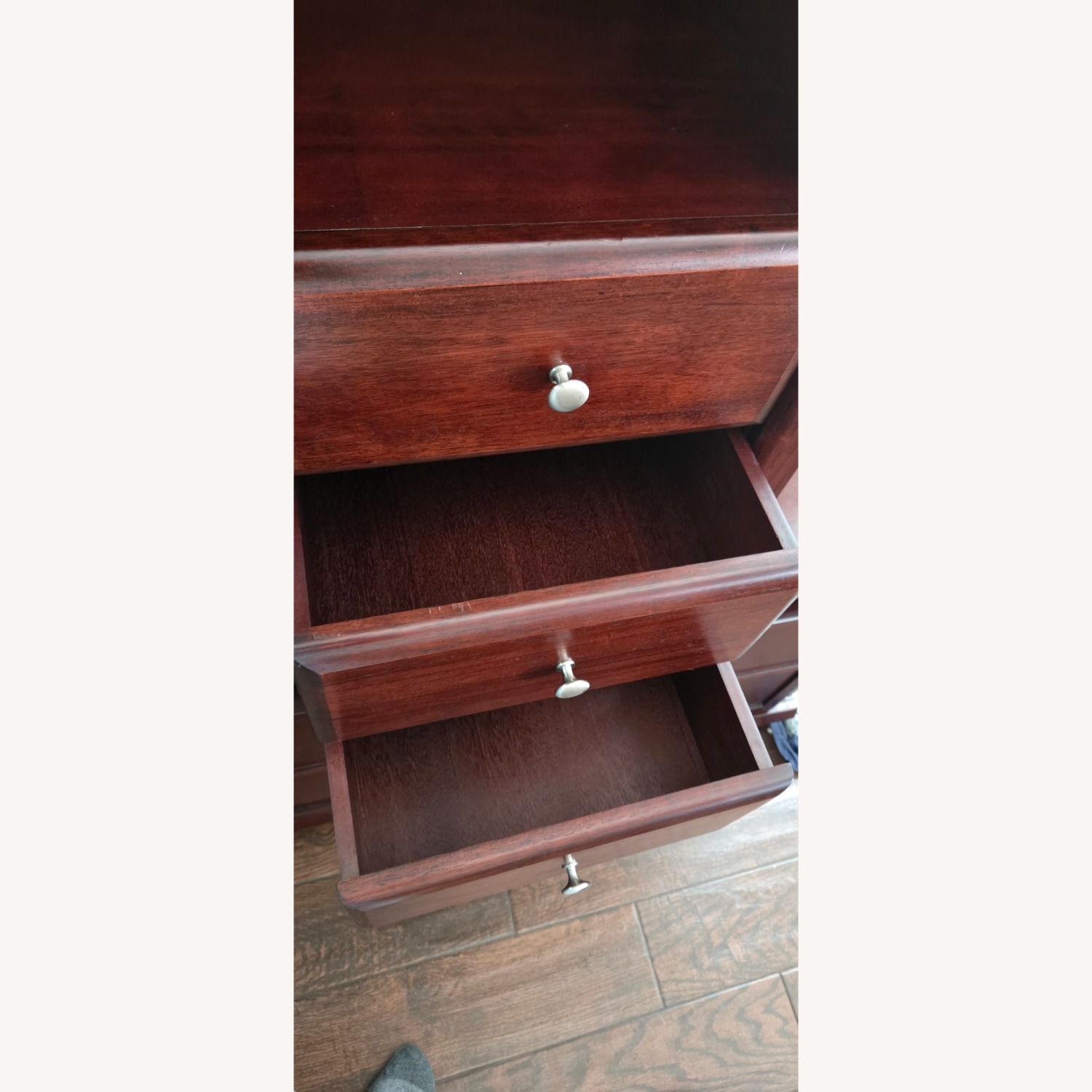 Dark Brown Wood Curio Cabinet  - image-5