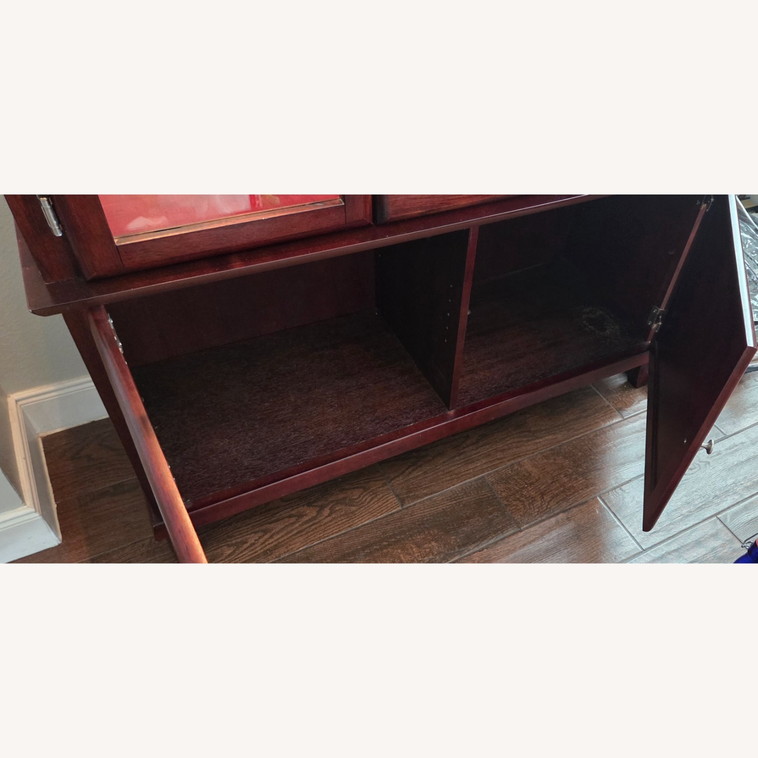 Dark Brown Wood Curio Cabinet  - image-3