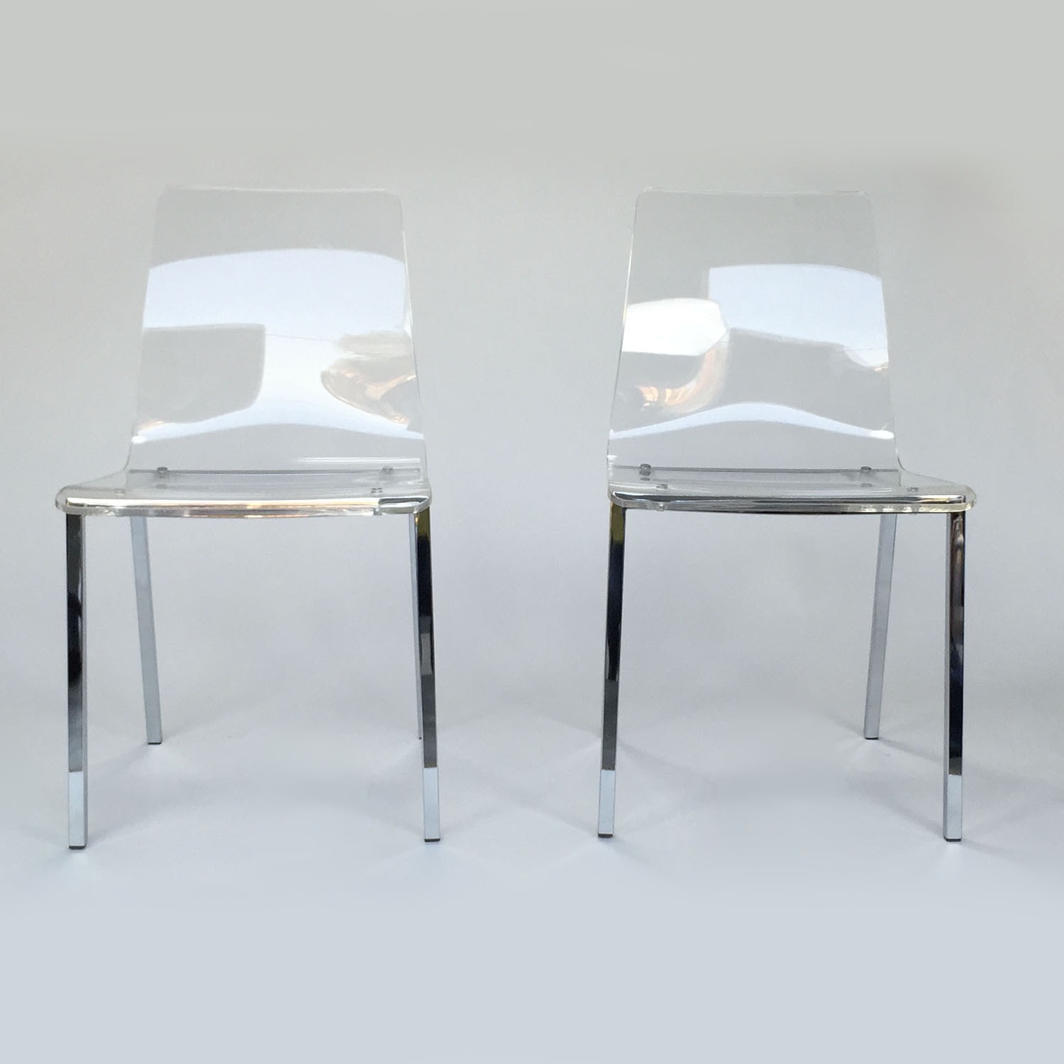 CB2 Vapor Acrylic Chairs - image-1