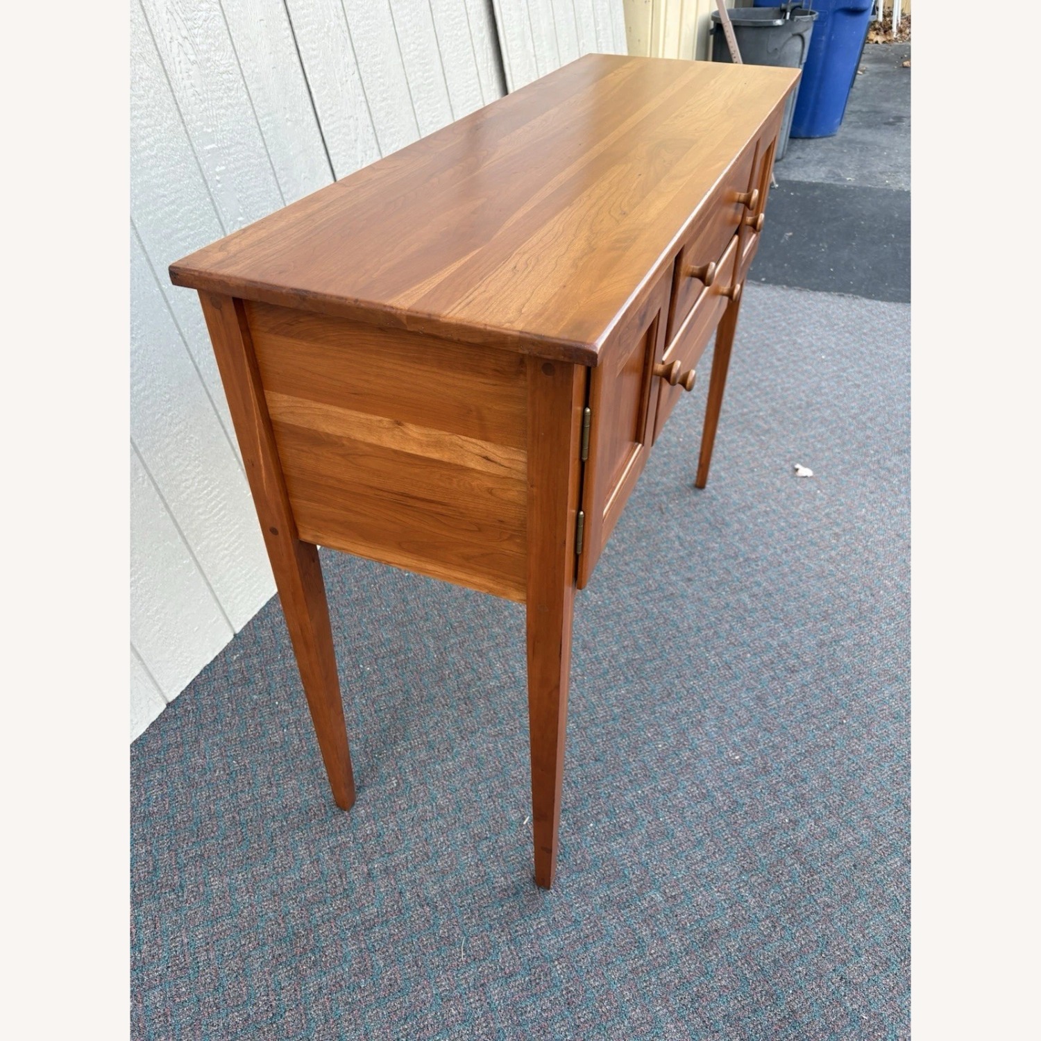 Solid Cherry Hepplewhite Sideboard Buffet Cabinet - image-9