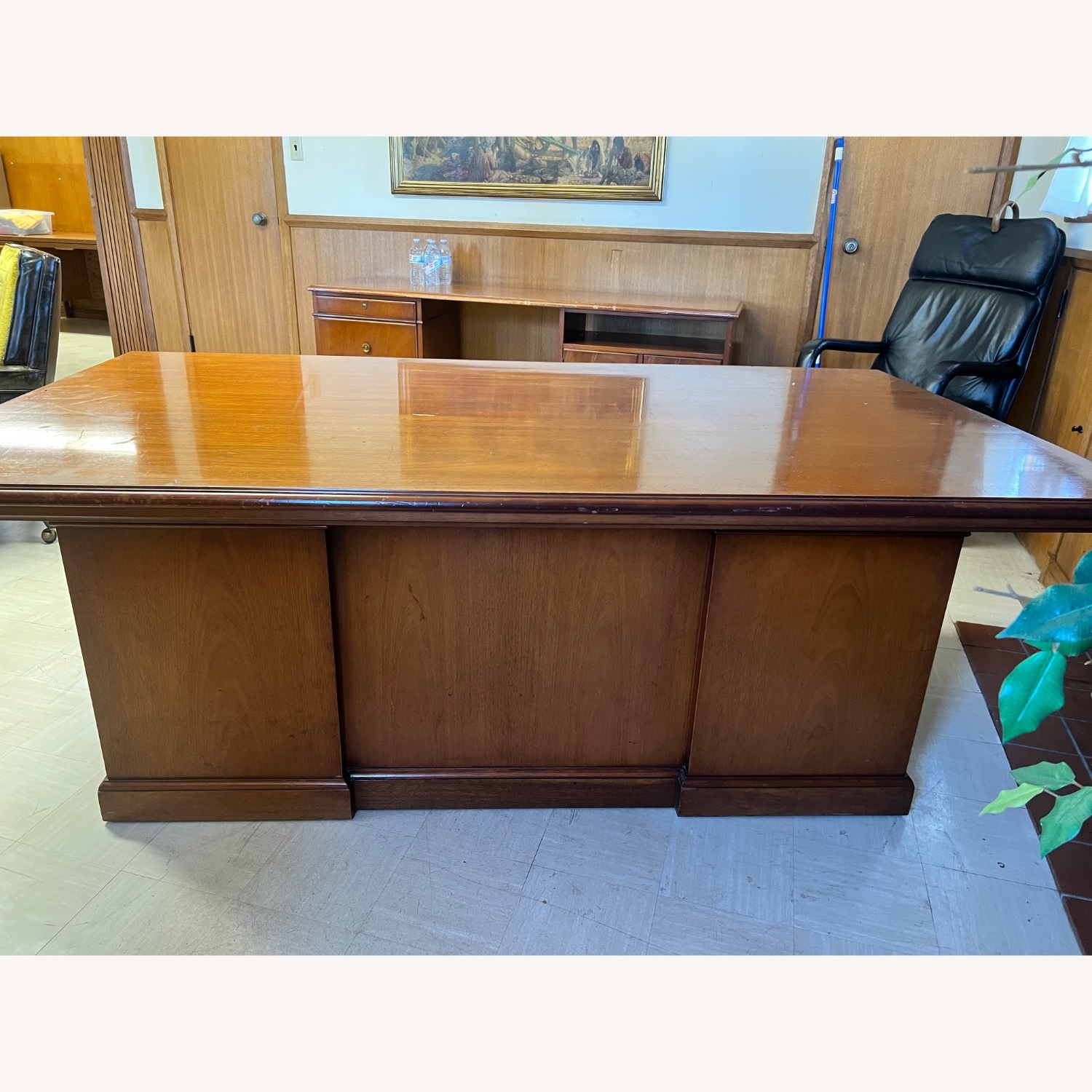 Vintage/Antique Brown Wood Desk - image-2