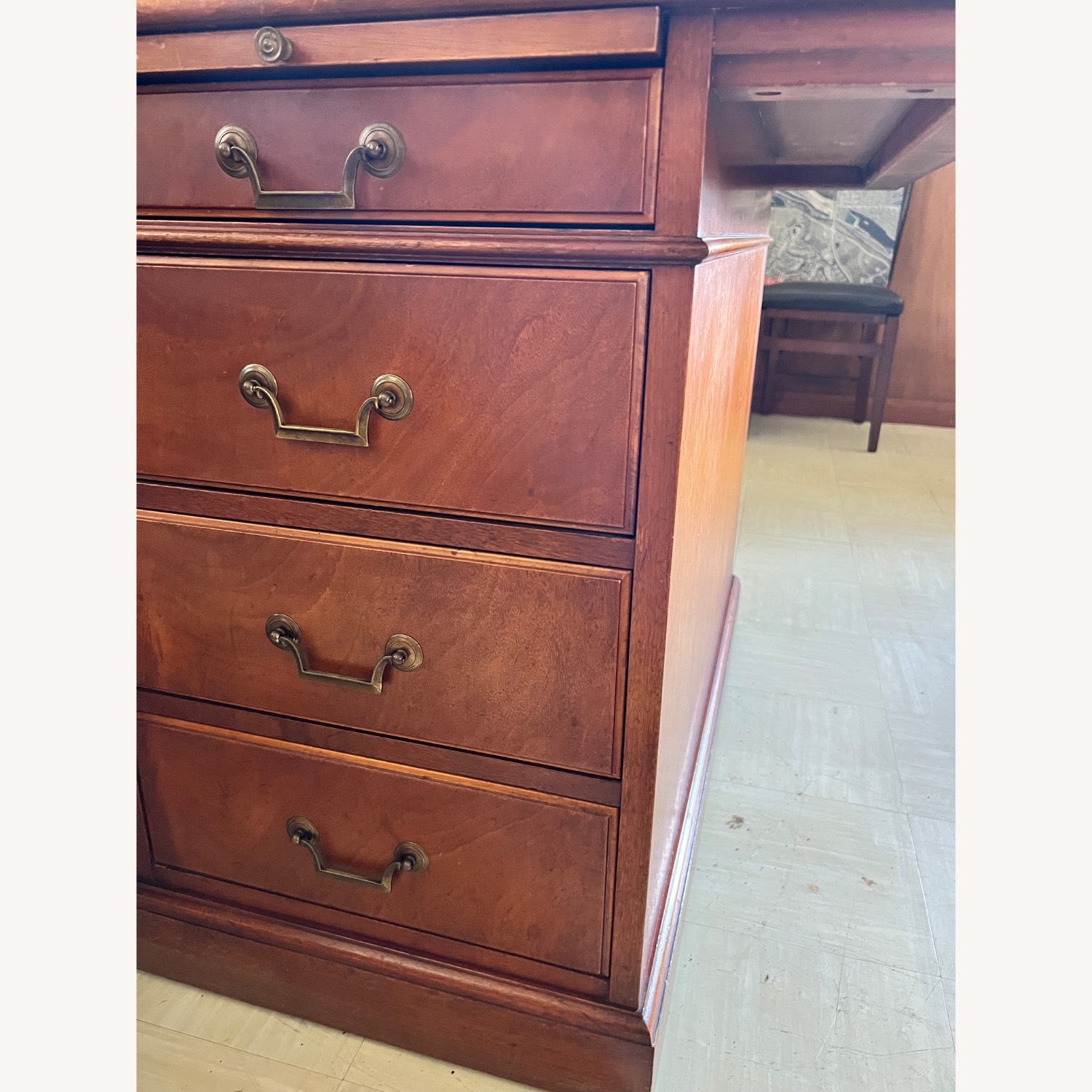 Vintage/Antique Brown Wood Desk - image-7