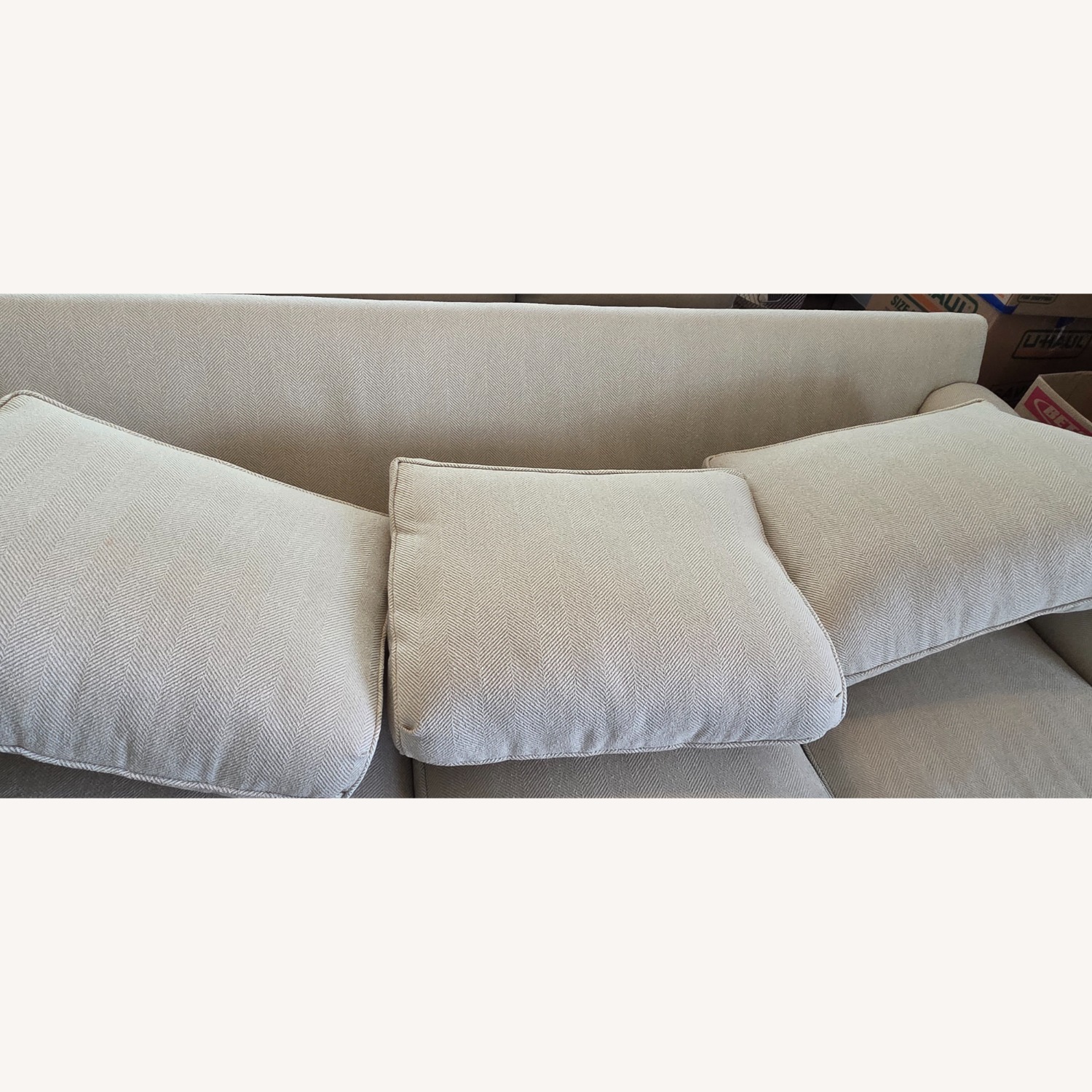 Vintage/Antique Natural 3+ Seater Sofa - image-3