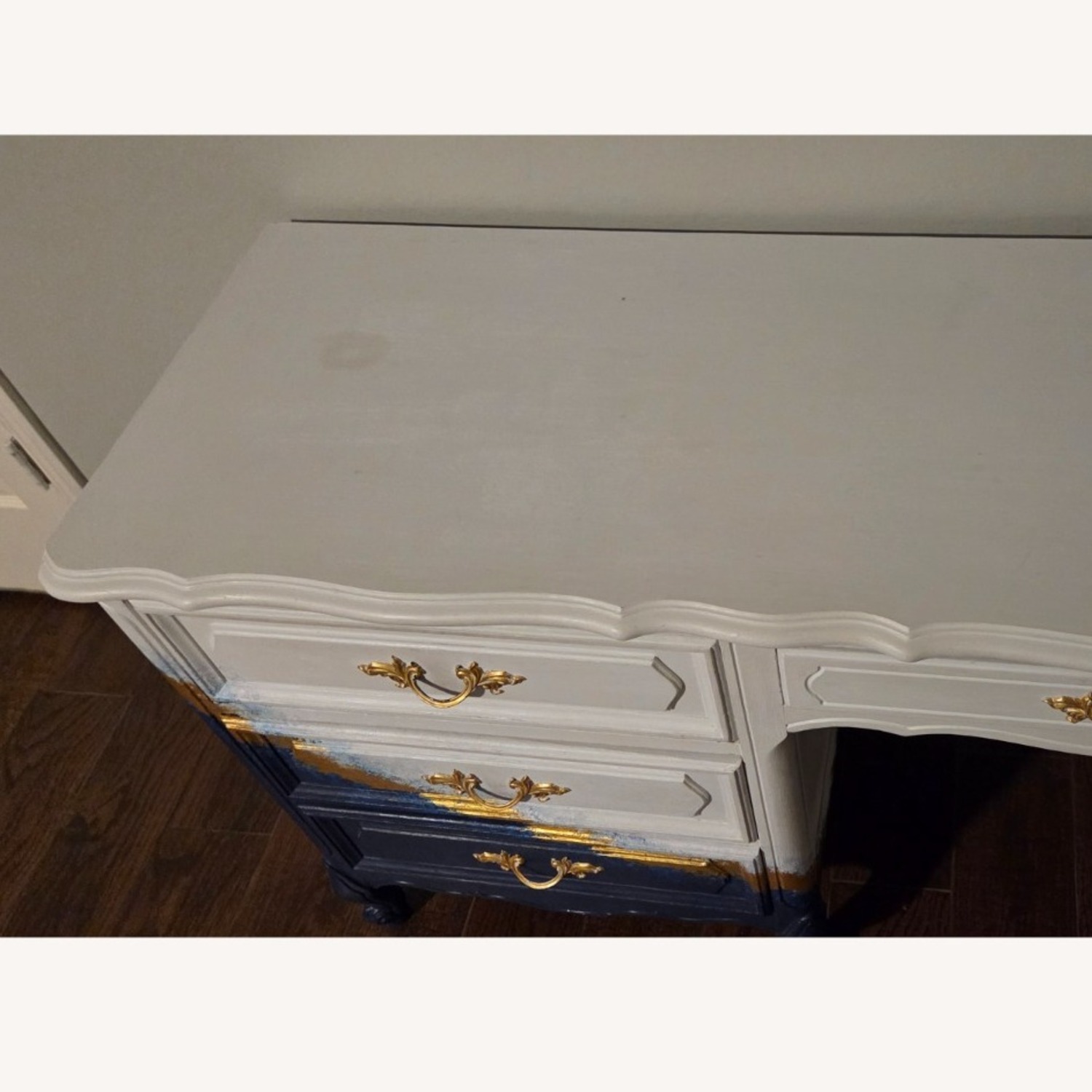 Vintage/Antique  White Wood Desk - image-2