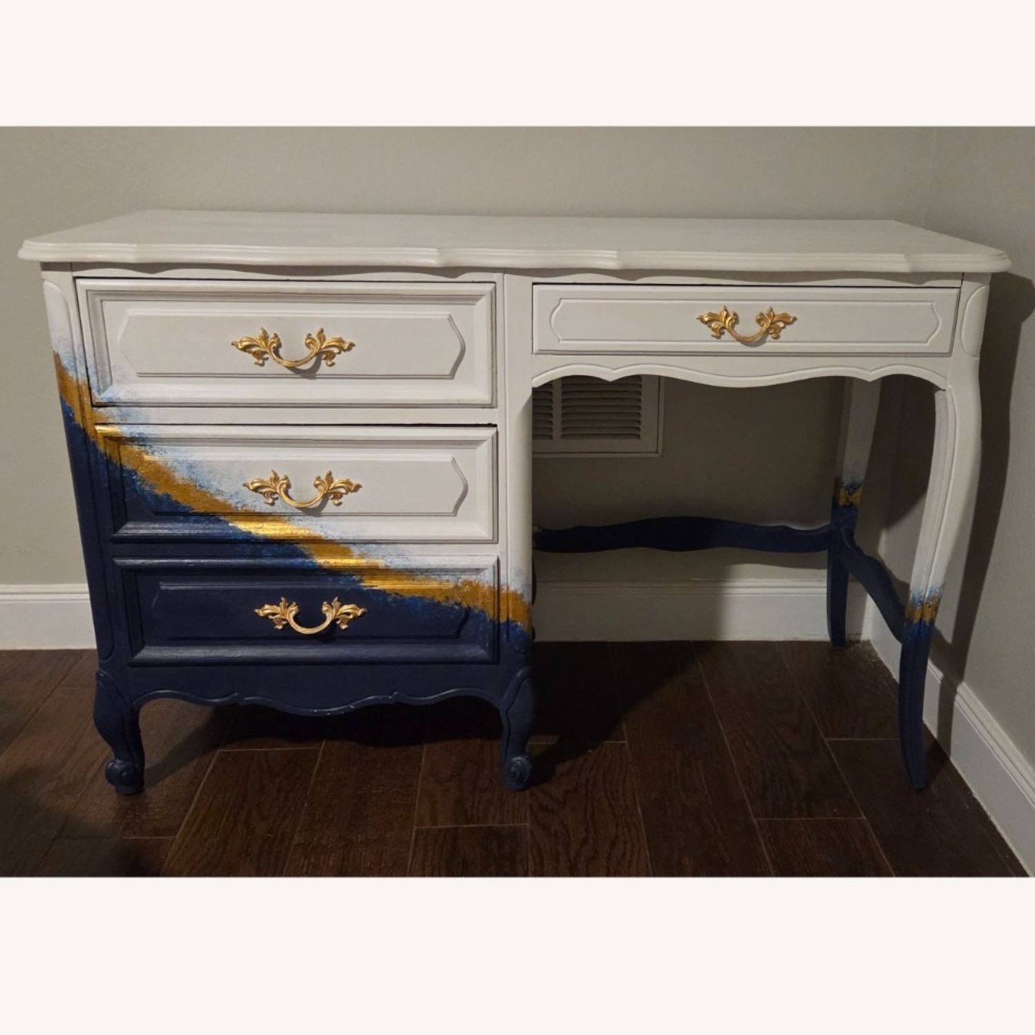 Vintage/Antique  White Wood Desk - image-1