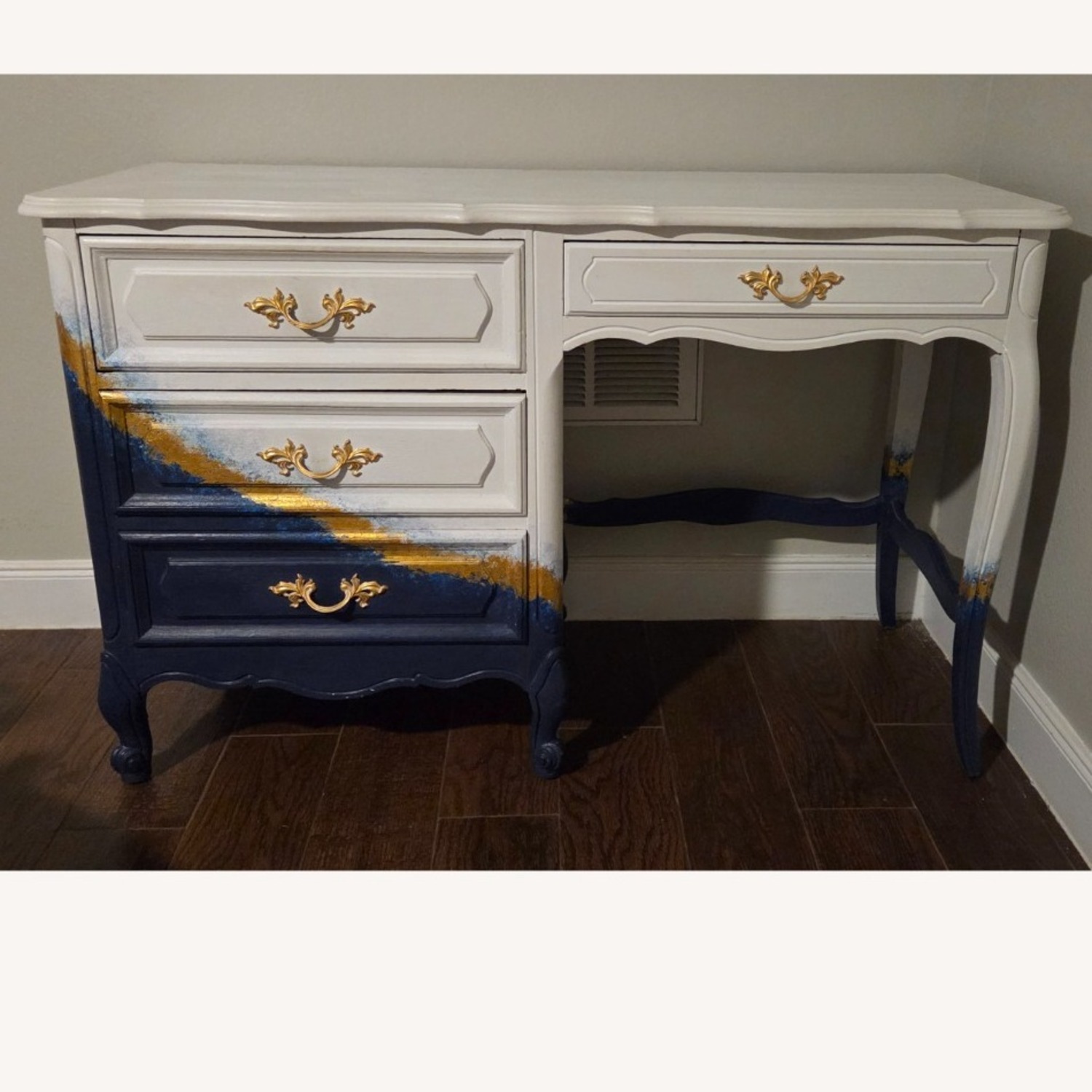 Vintage/Antique  White Wood Desk - image-4