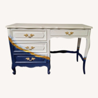 Vintage/Antique  White Wood Desk