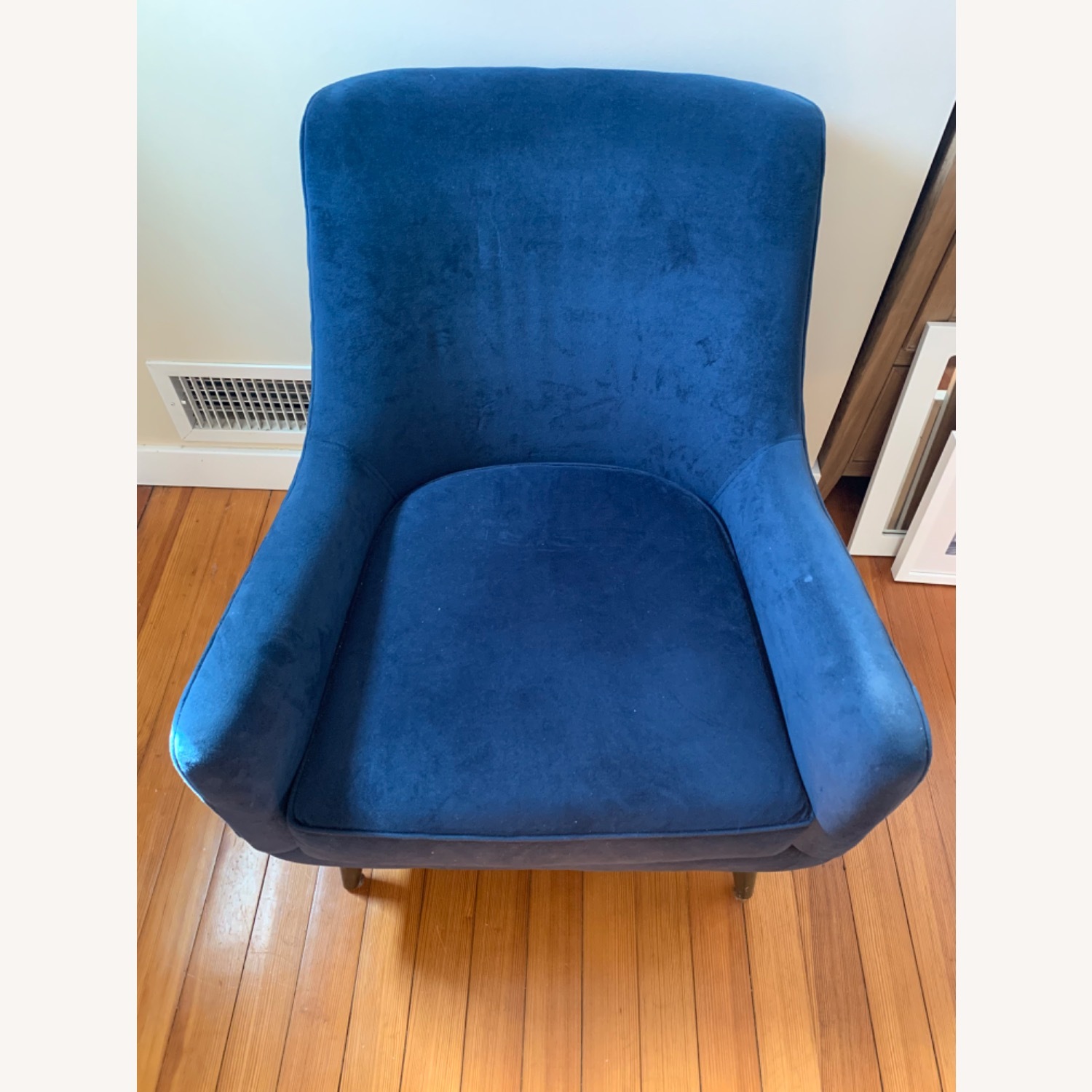 Room & Board Quinn Blue Velvet Armchair - image-4