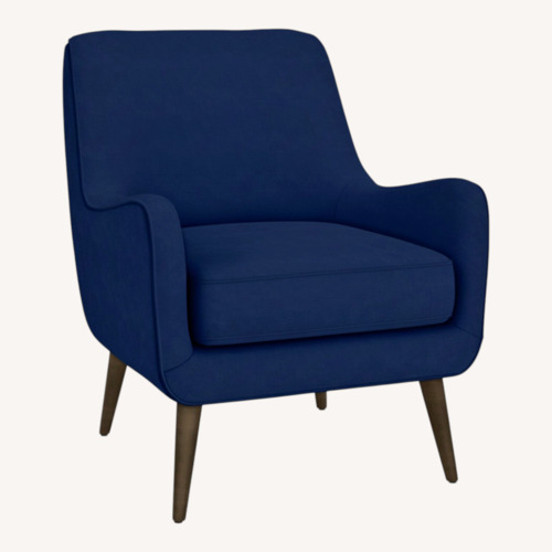 Used Room & Board Quinn Blue Velvet Armchair for sale on AptDeco