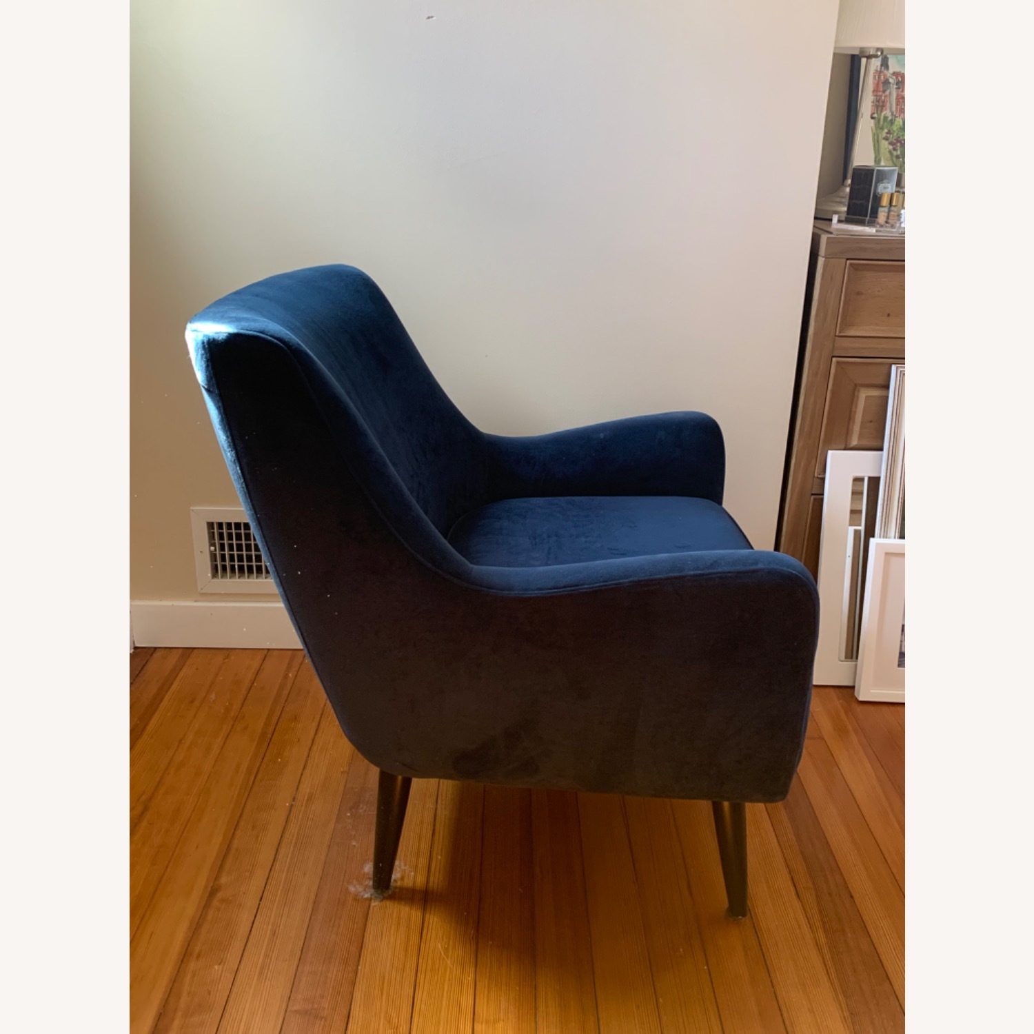 Room & Board Quinn Blue Velvet Armchair - image-3