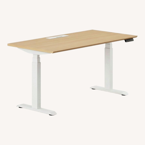 Used Branch Executive Standing White Wood Desk for sale on AptDeco