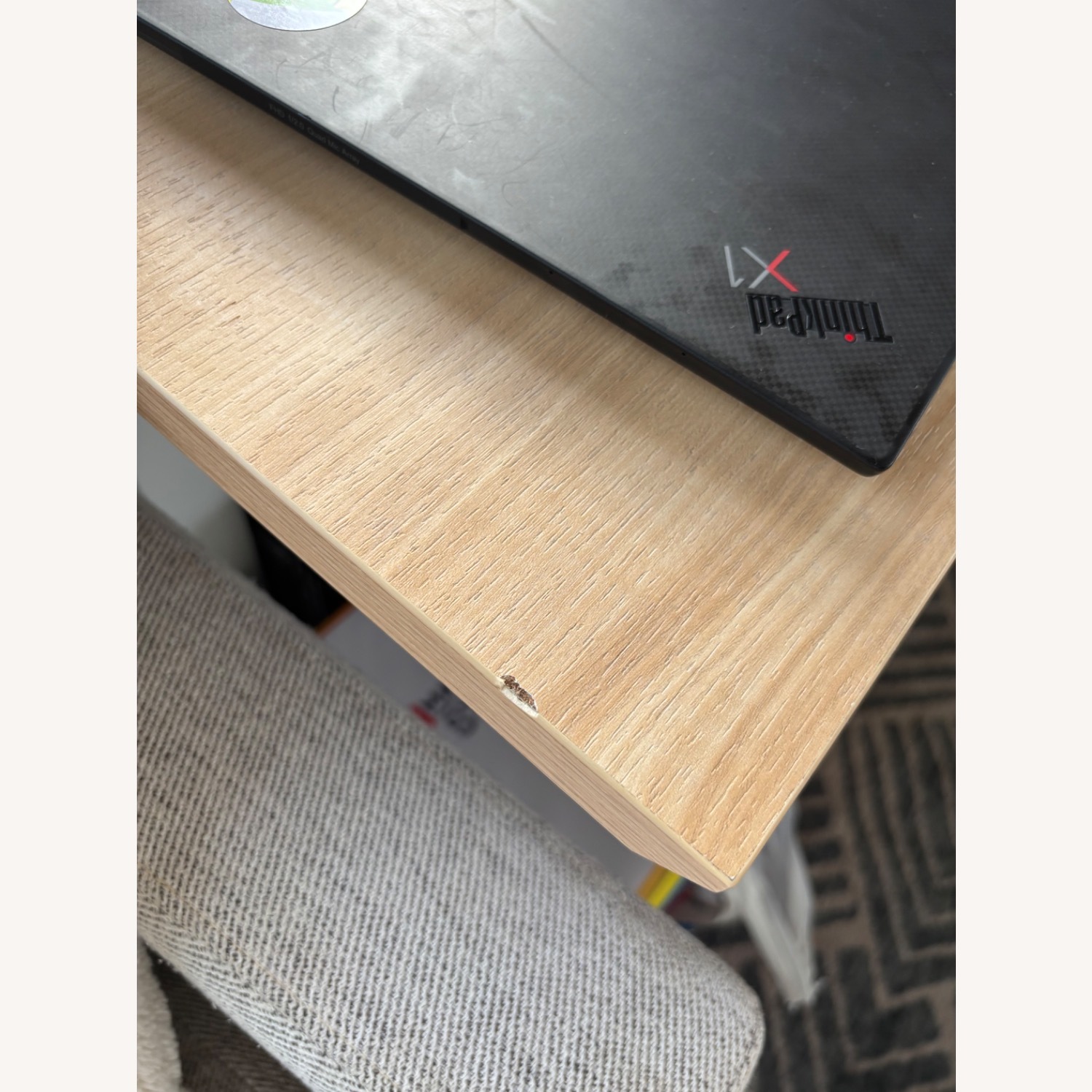 Branch Executive Standing White Wood Desk - image-4