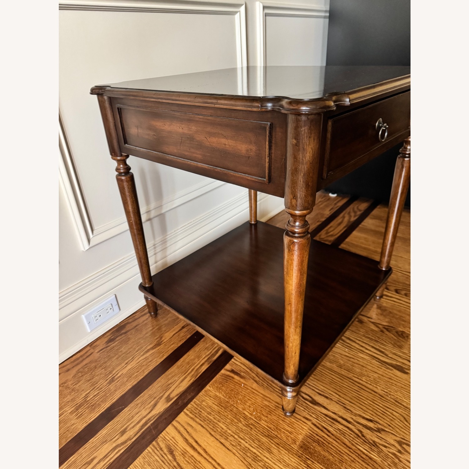 Dark Brown Wood Accent Table  - image-3