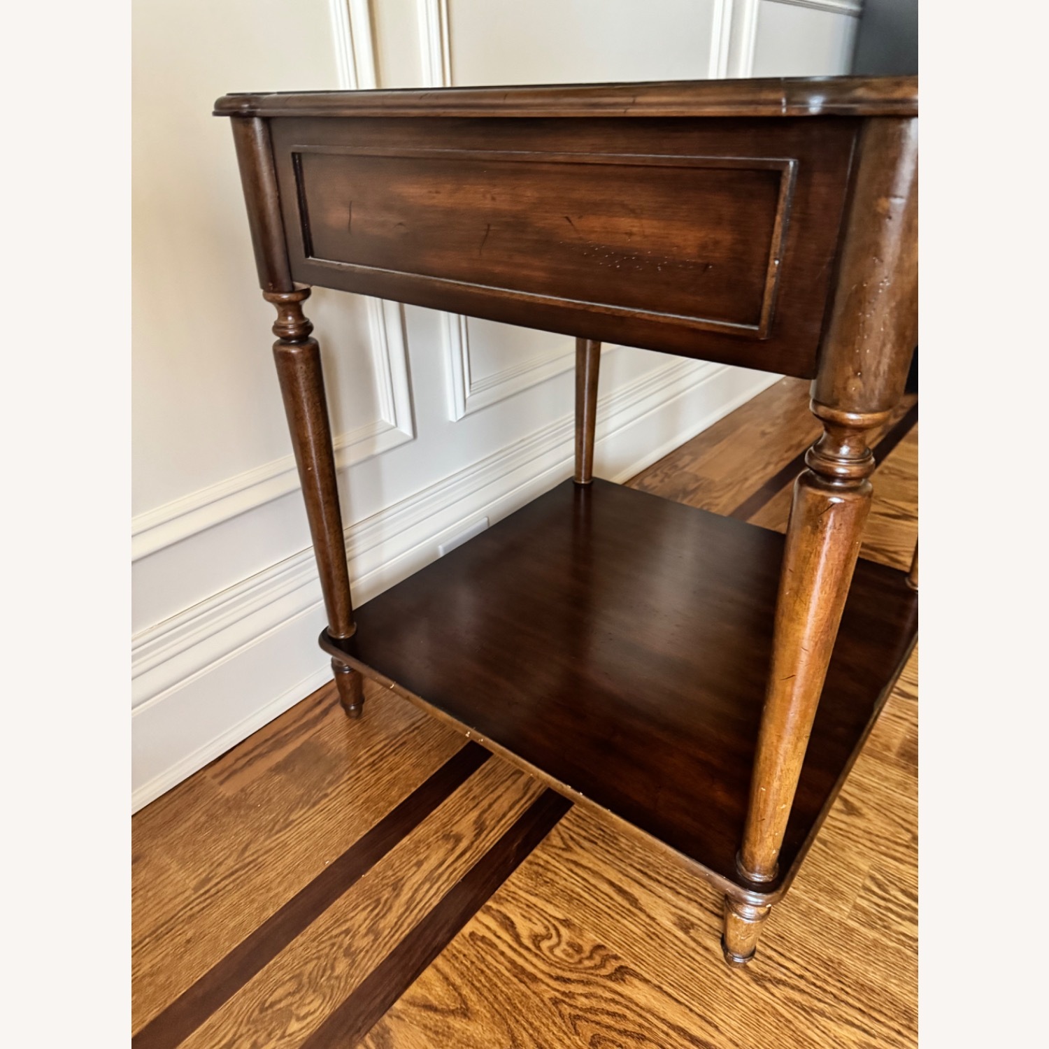 Dark Brown Wood Accent Table  - image-5