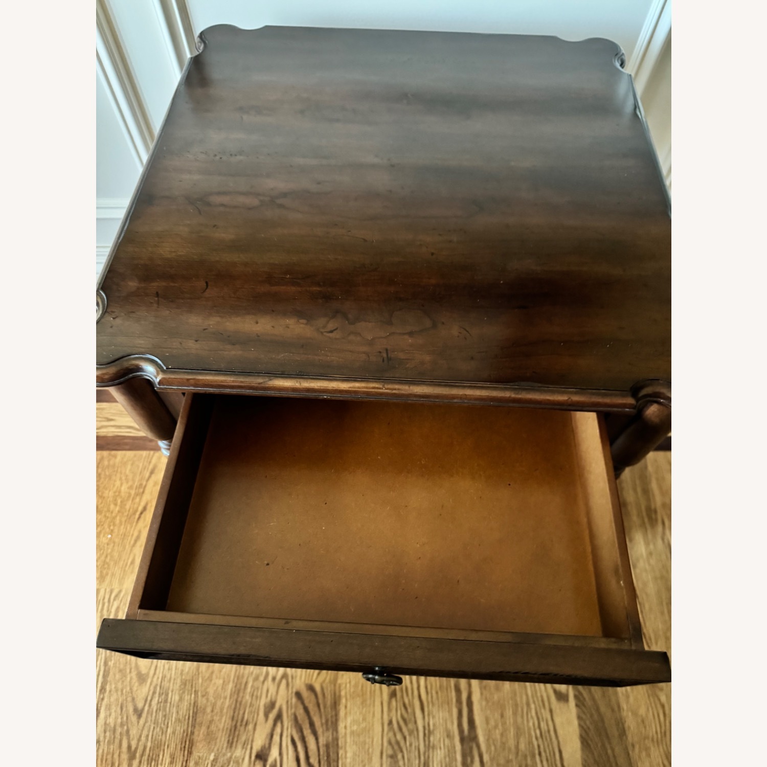 Dark Brown Wood Accent Table  - image-6