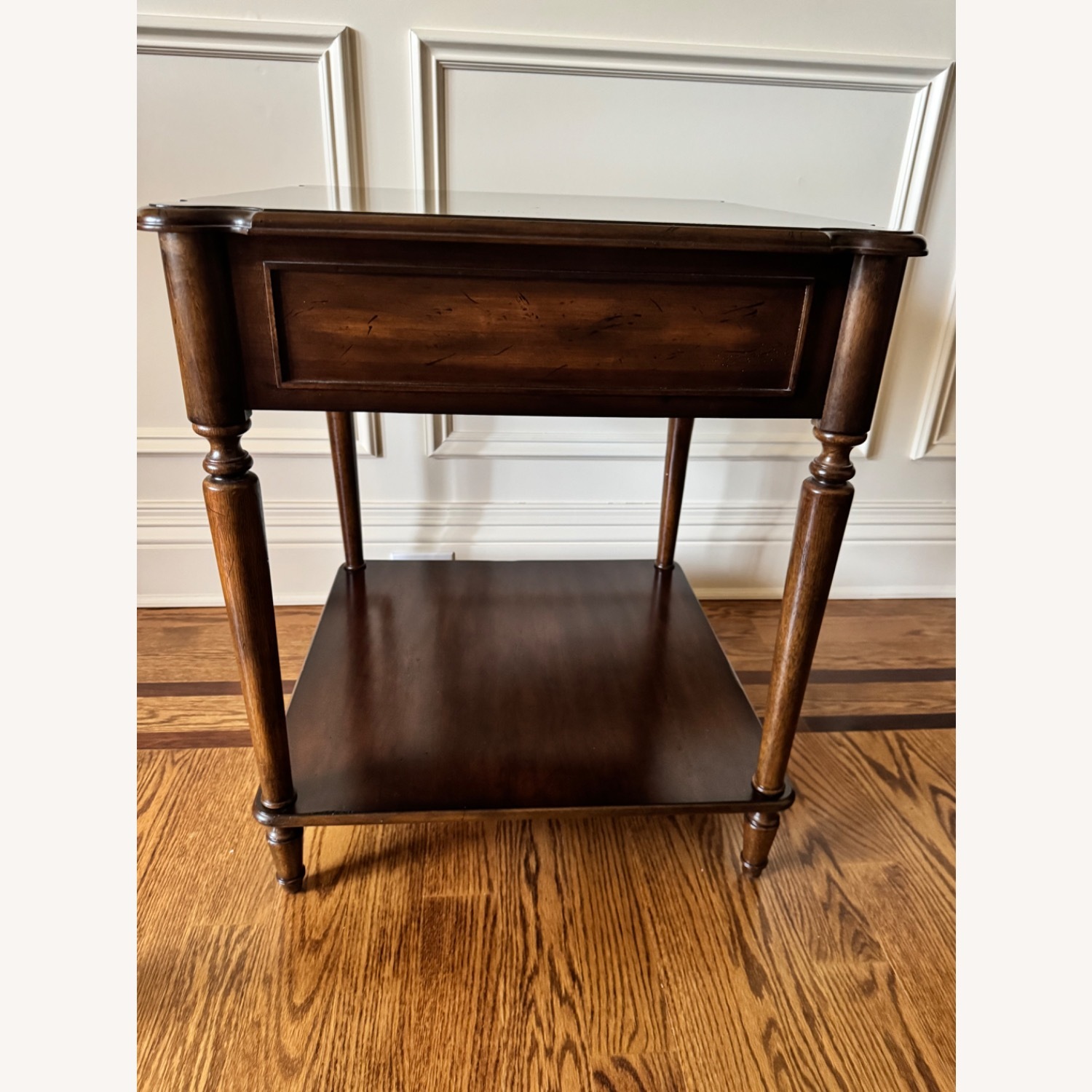 Dark Brown Wood Accent Table  - image-7