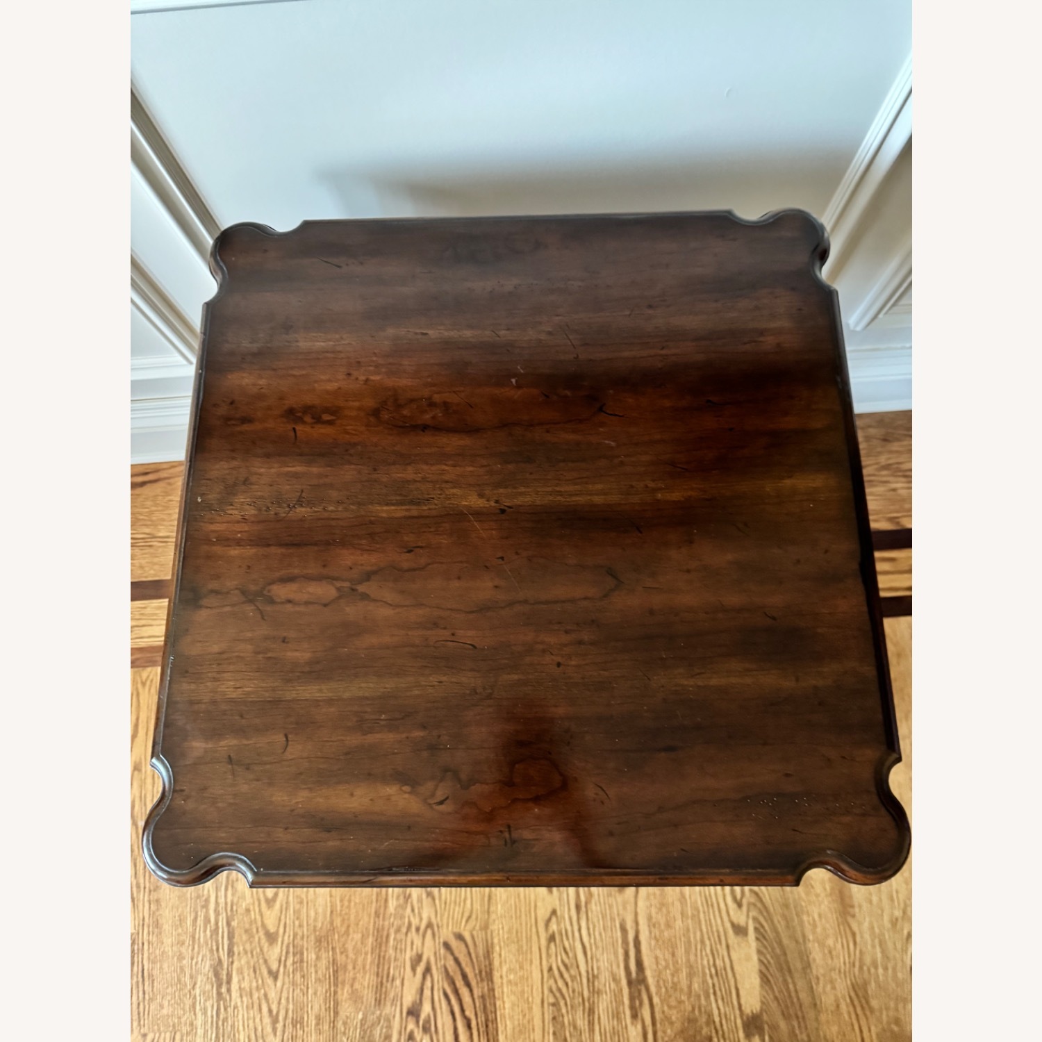 Dark Brown Wood Accent Table  - image-4