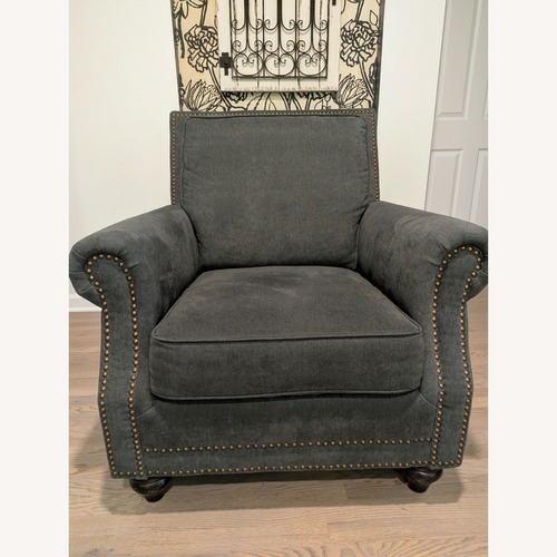 Used Dark Gray Fabric Armchair for sale on AptDeco