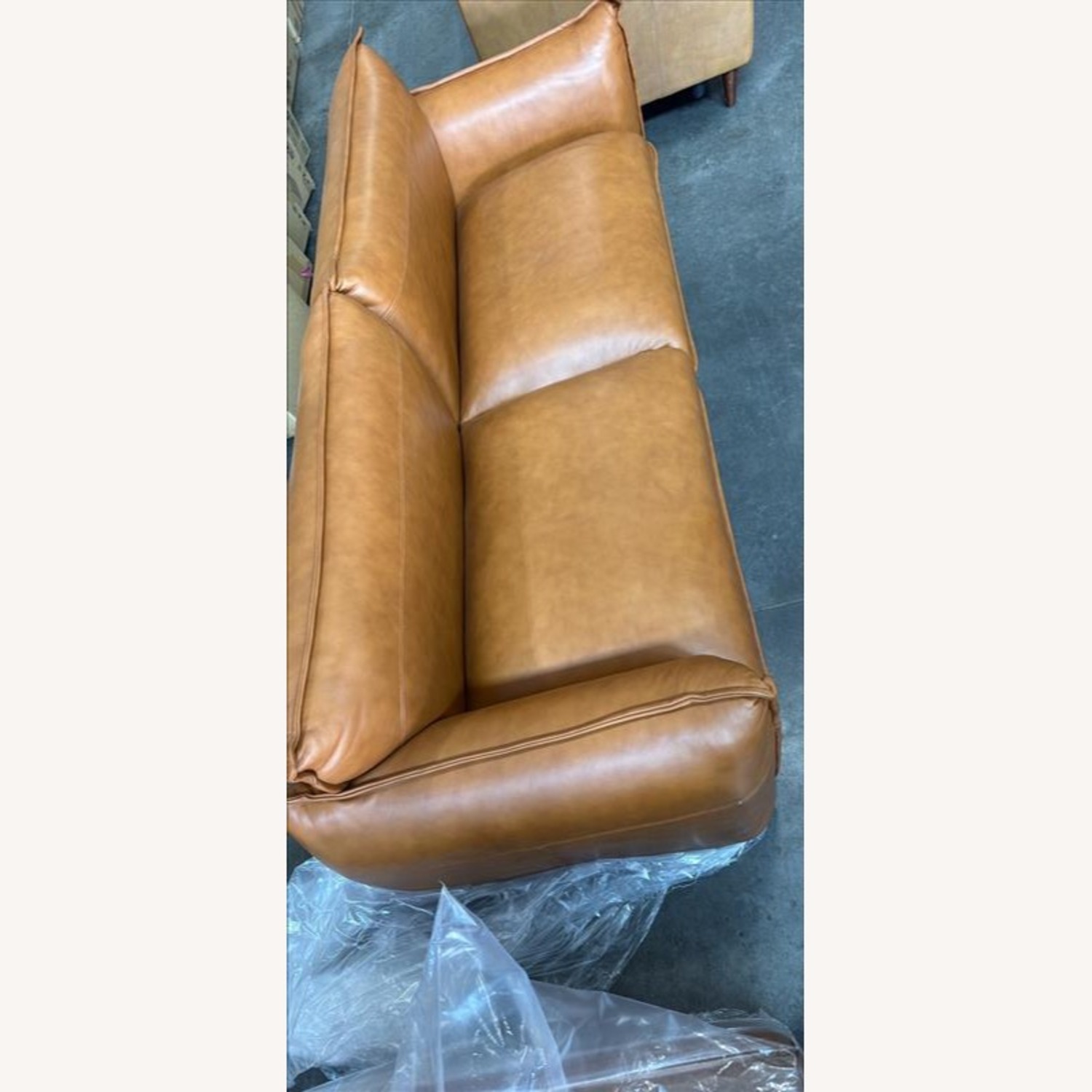 Dark Brown Leather 3+ Seater Sofa - image-2