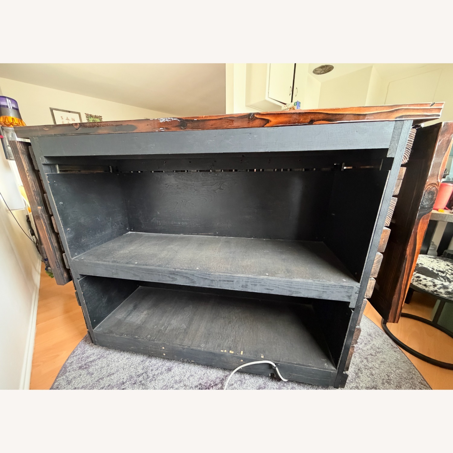 Dark Brown Wood Bar Cart - image-6